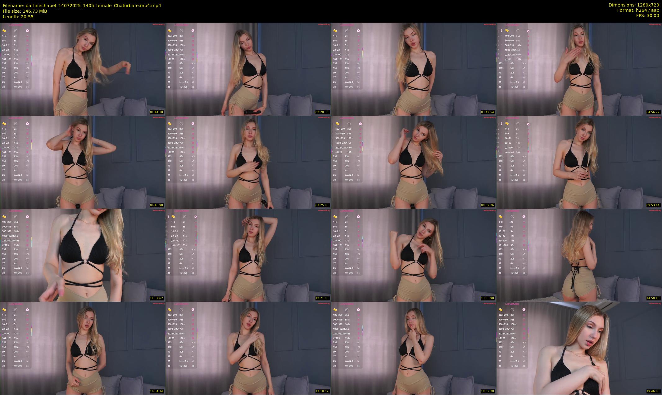 darlinechapel — 21 minute Chaturbate female cam show recording, 720p, Jul 14, 2025