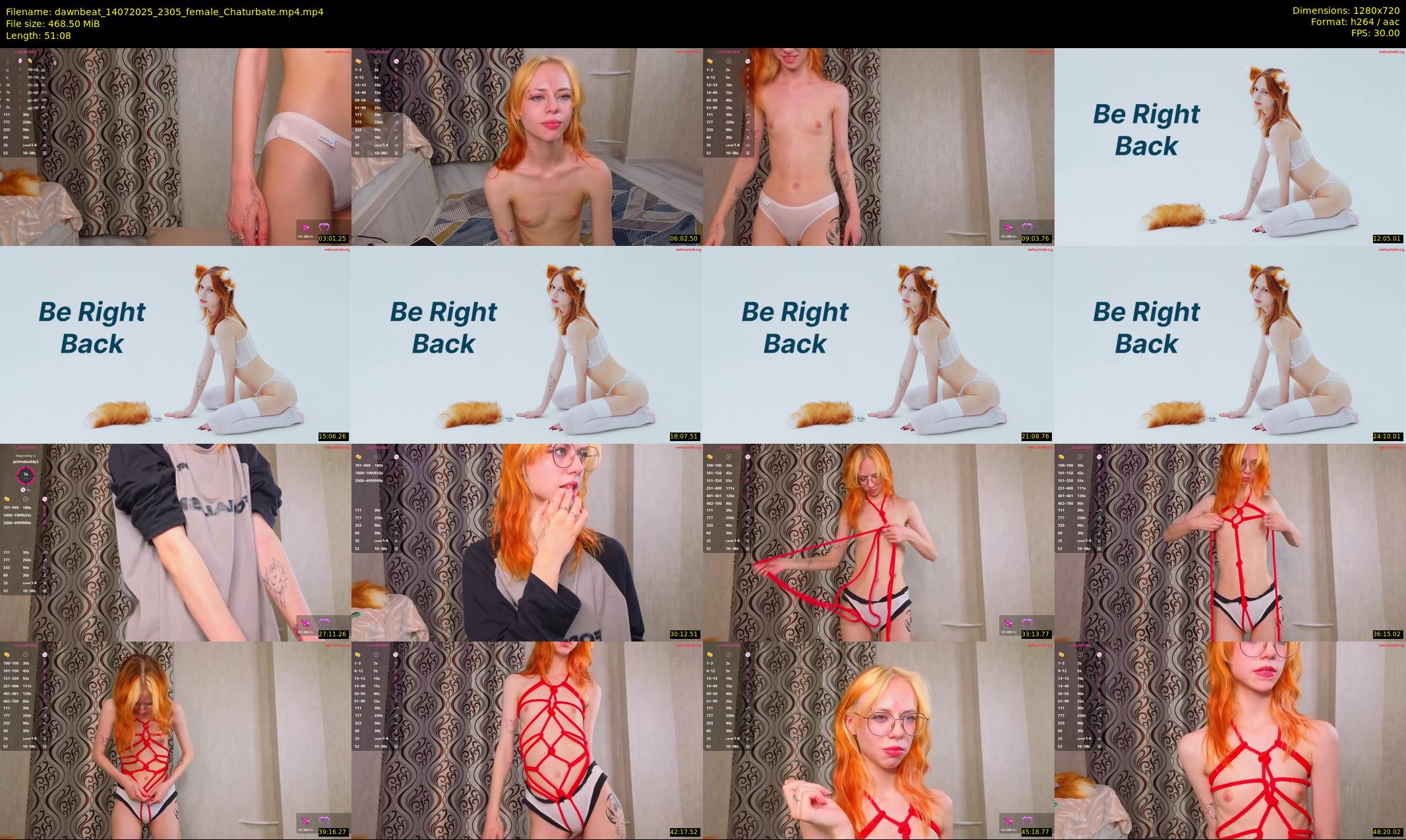 dawnbeat — 52 minute Chaturbate female cam show recording, 720p, Jul 14, 2025