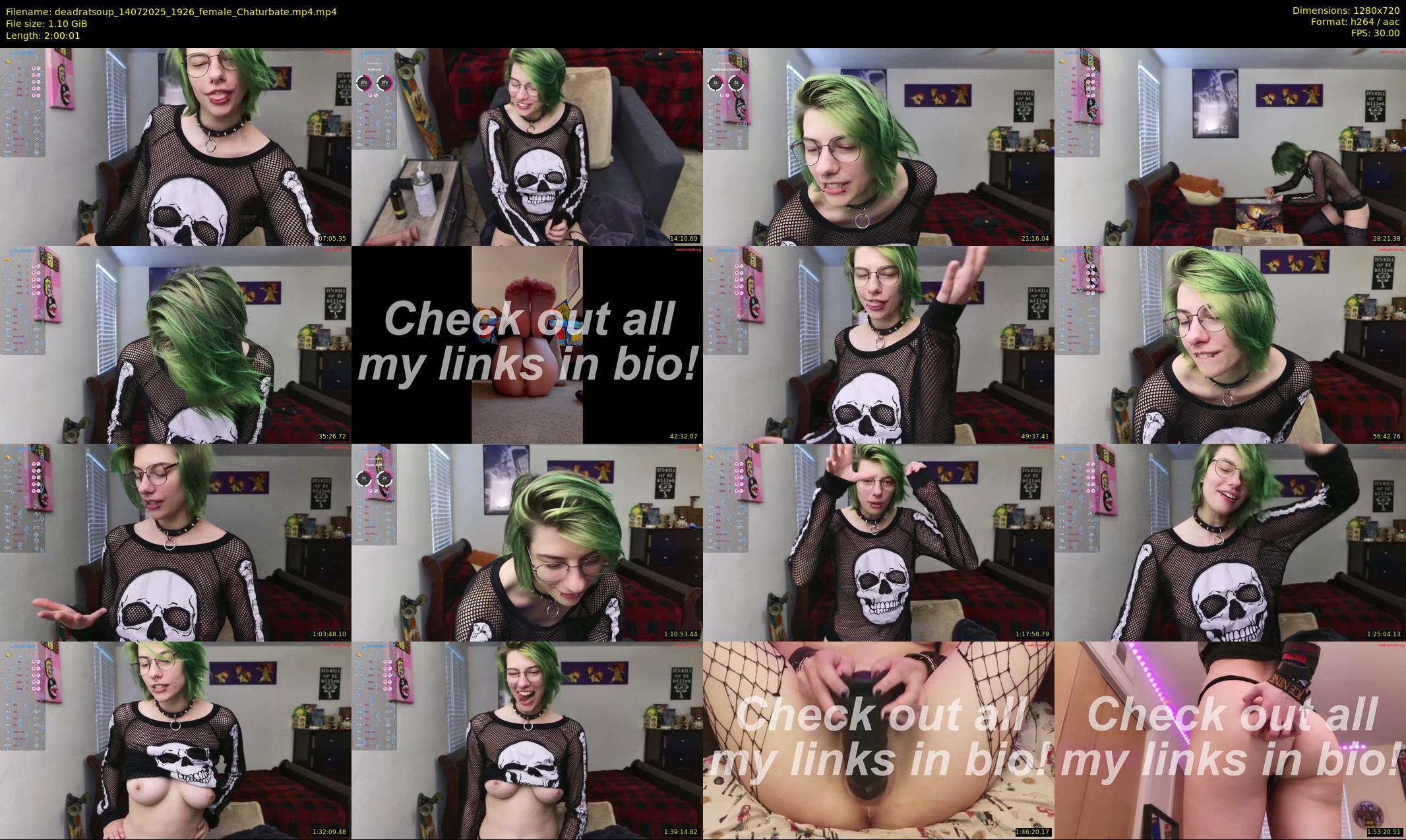 deadratsoup — 121 minute Chaturbate female cam show recording, 720p, Jul 14, 2025