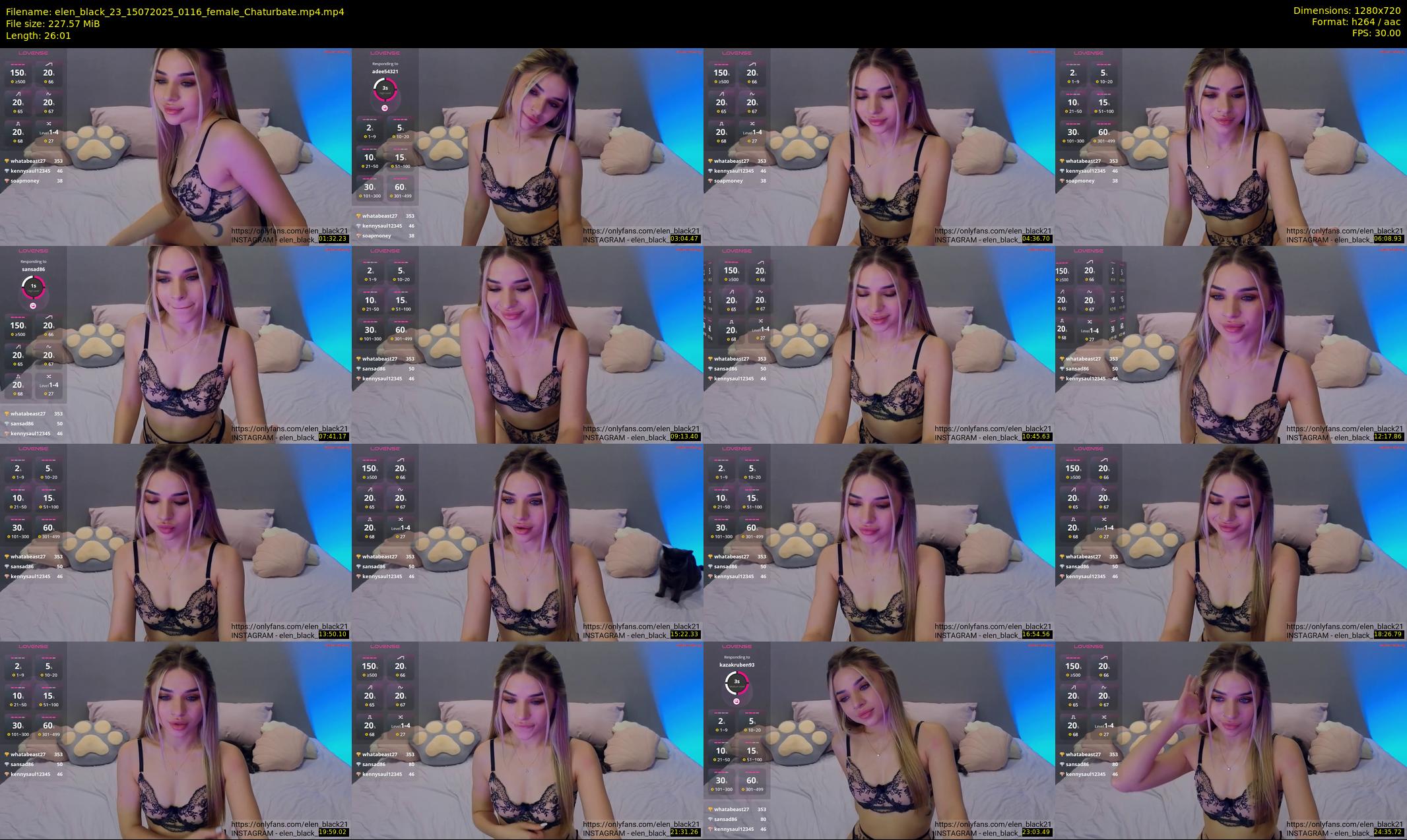 elen_black_23 — 27 minute Chaturbate female cam show recording, 720p, Jul 15, 2025