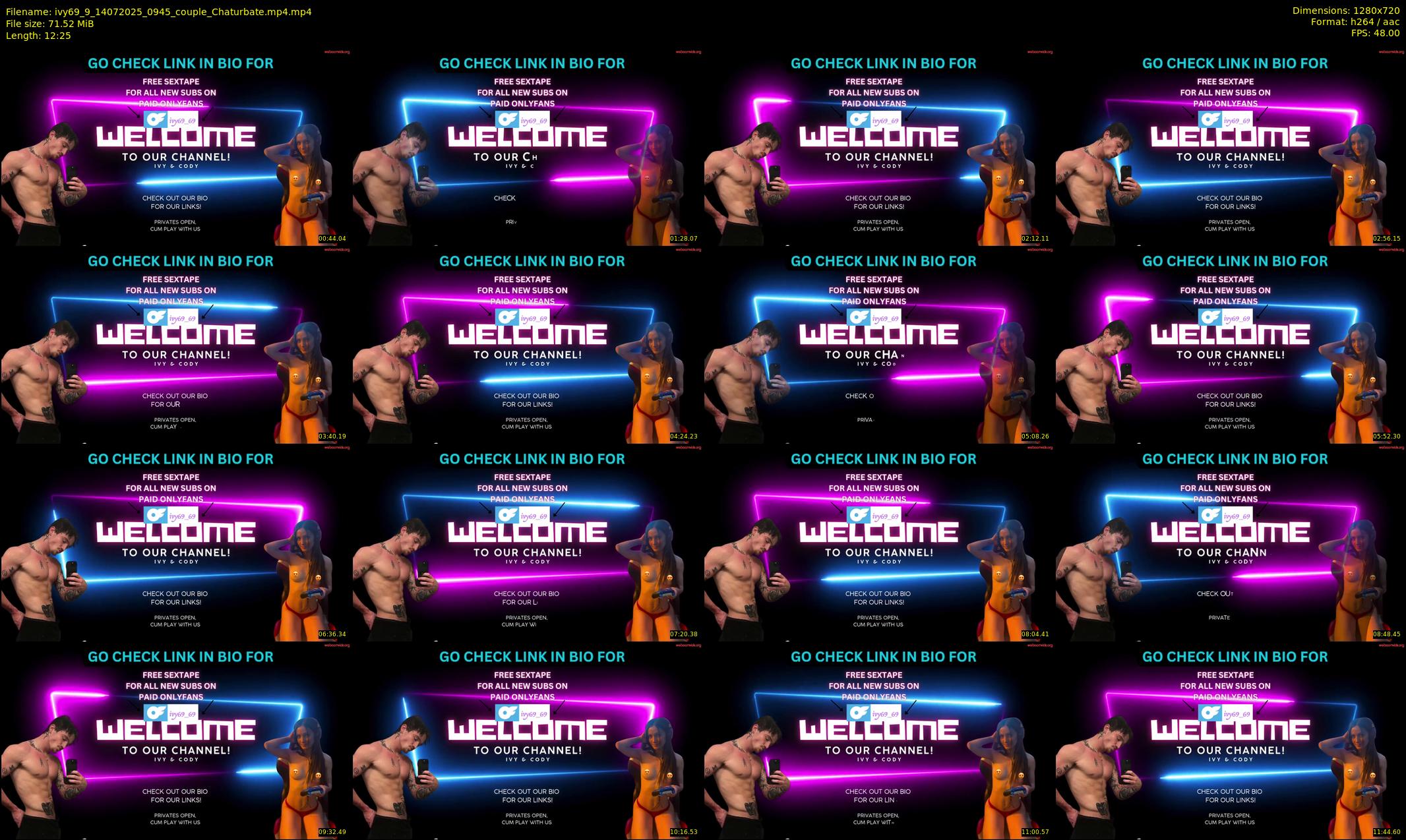ivy69_9 — 13 minute Chaturbate couple cam show recording, 720p, Jul 14, 2025