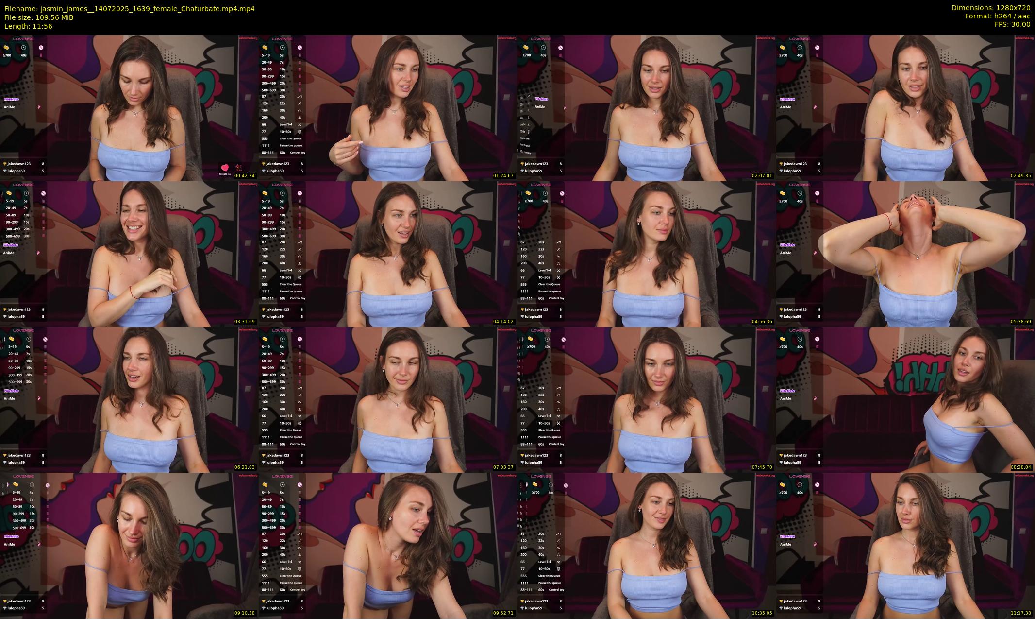 jasmin_james_ — 12 minute Chaturbate female cam show recording, 720p, Jul 14, 2025