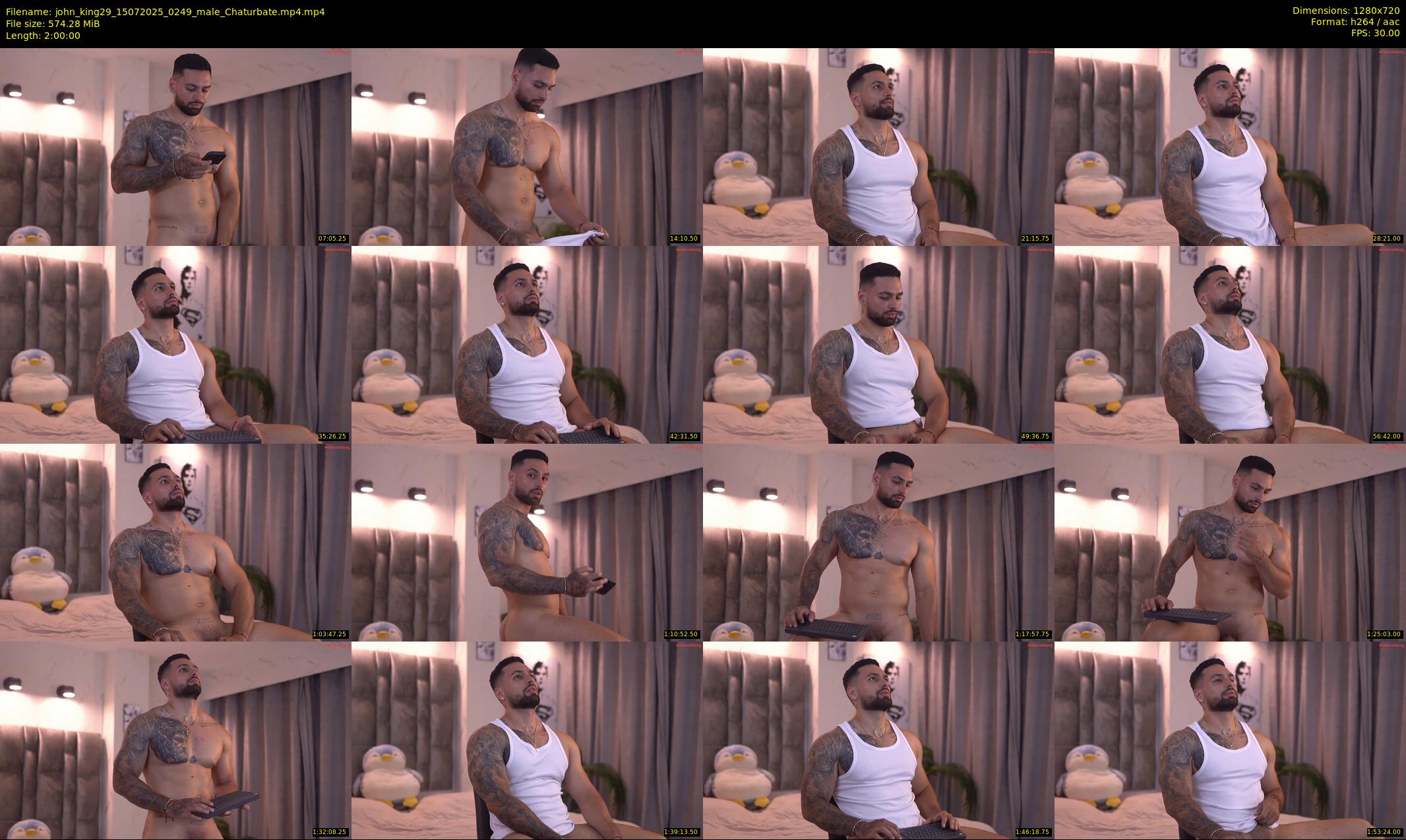 john_king29 — 120 minute Chaturbate male cam show recording, 720p, Jul 15, 2025