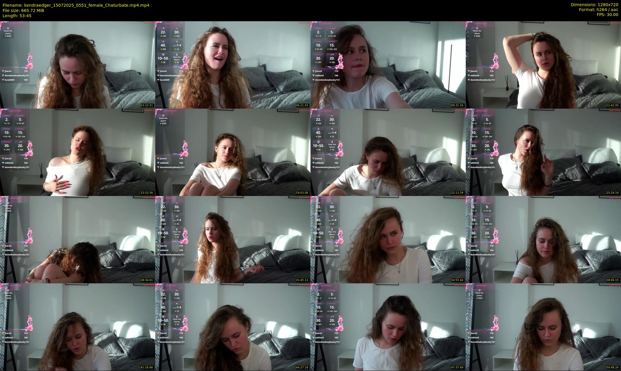 kendraedger — 54 minute Chaturbate female cam show recording, 720p, Jul 15, 2025
