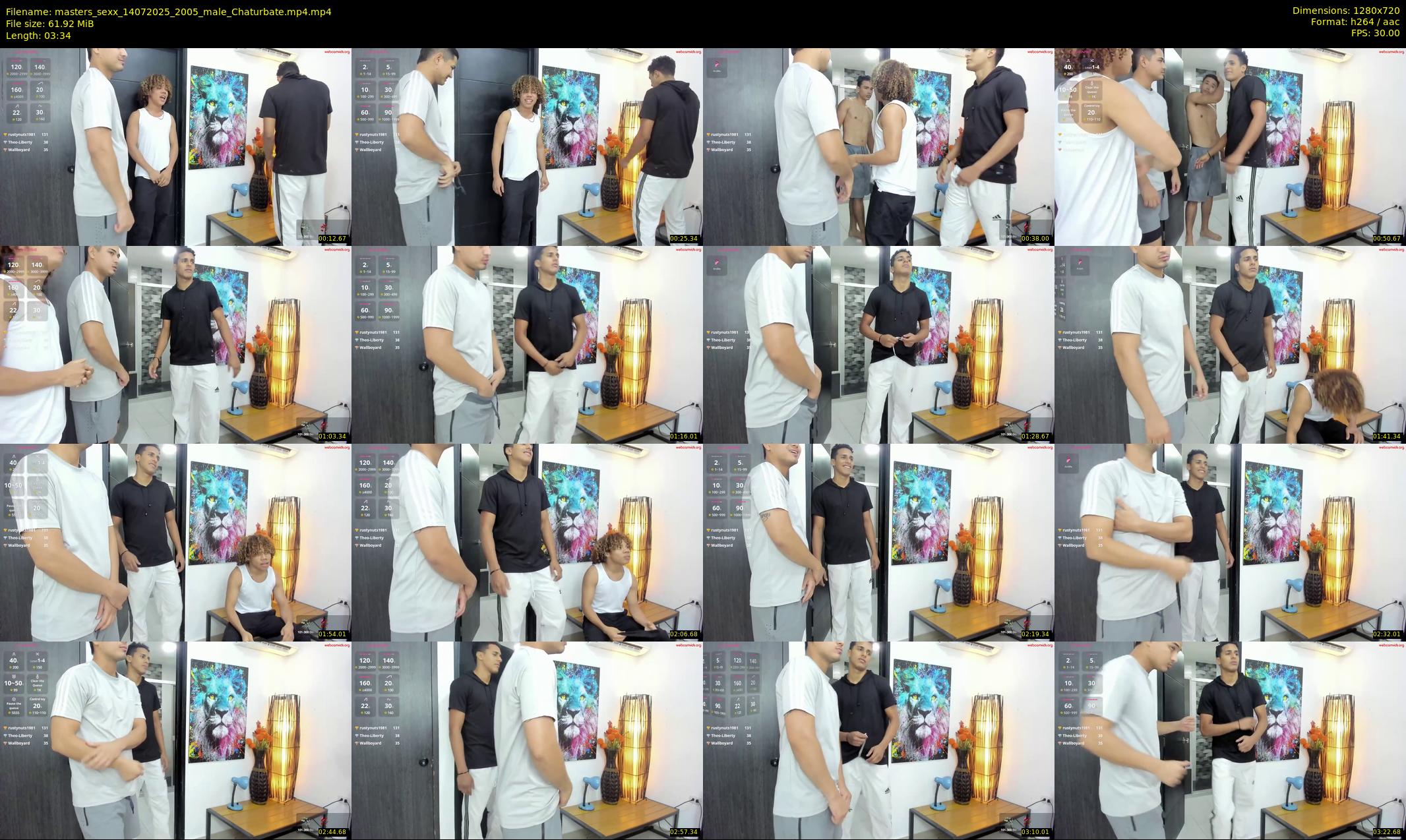 masters_sexx — 4 minute Chaturbate male cam show recording, 720p, Jul 14, 2025