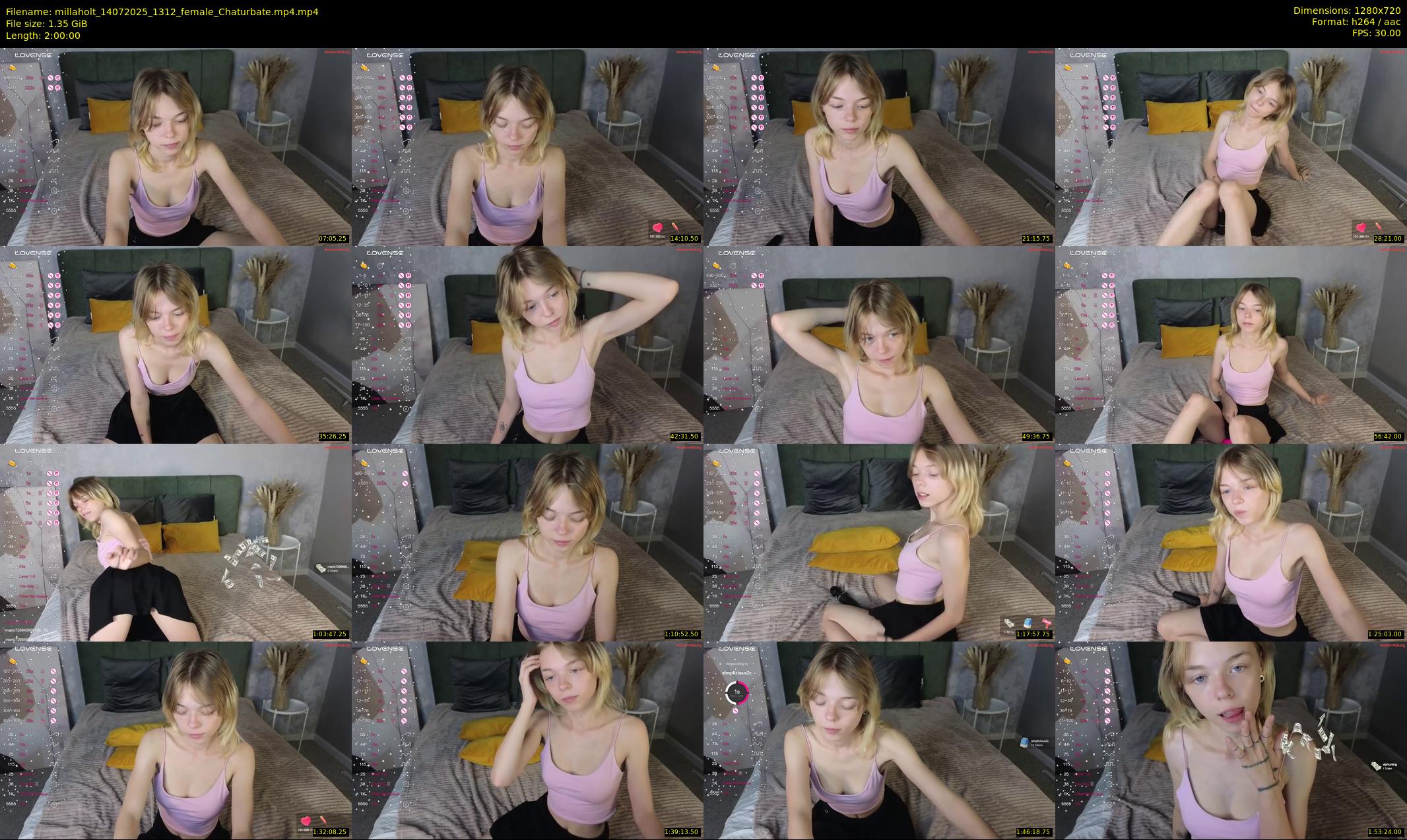 millaholt — 120 minute Chaturbate female cam show recording, 720p, Jul 14, 2025