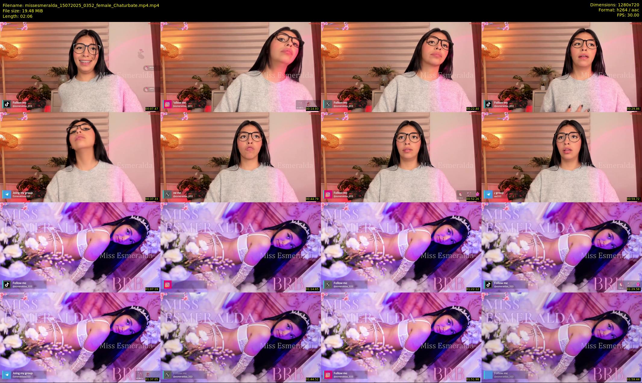 missesmeralda — 3 minute Chaturbate female cam show recording, 720p, Jul 15, 2025