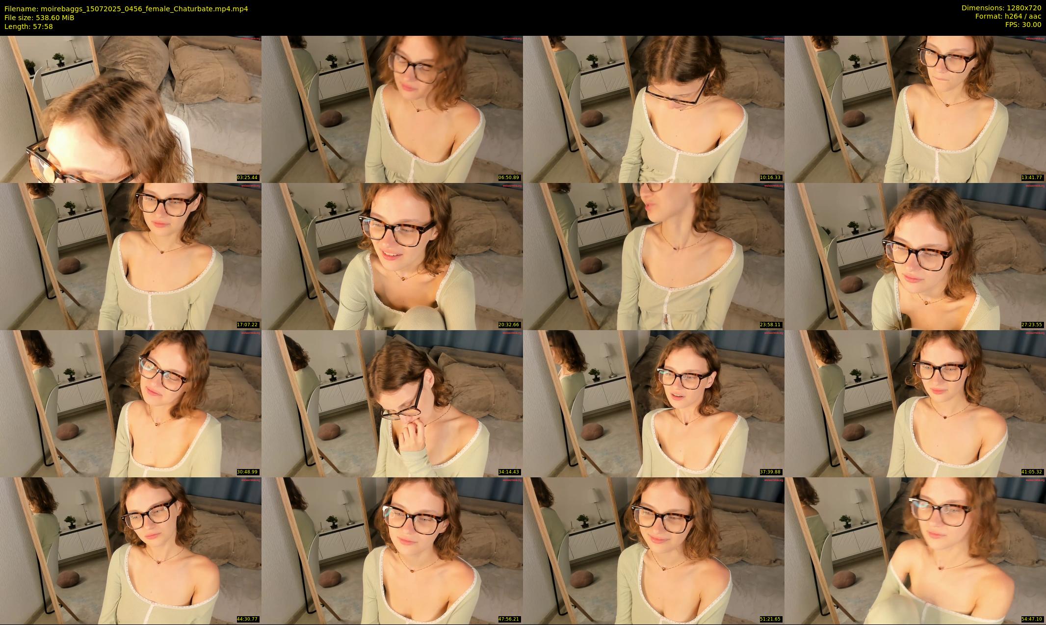 moirebaggs — 58 minute Chaturbate female cam show recording, 720p, Jul 15, 2025