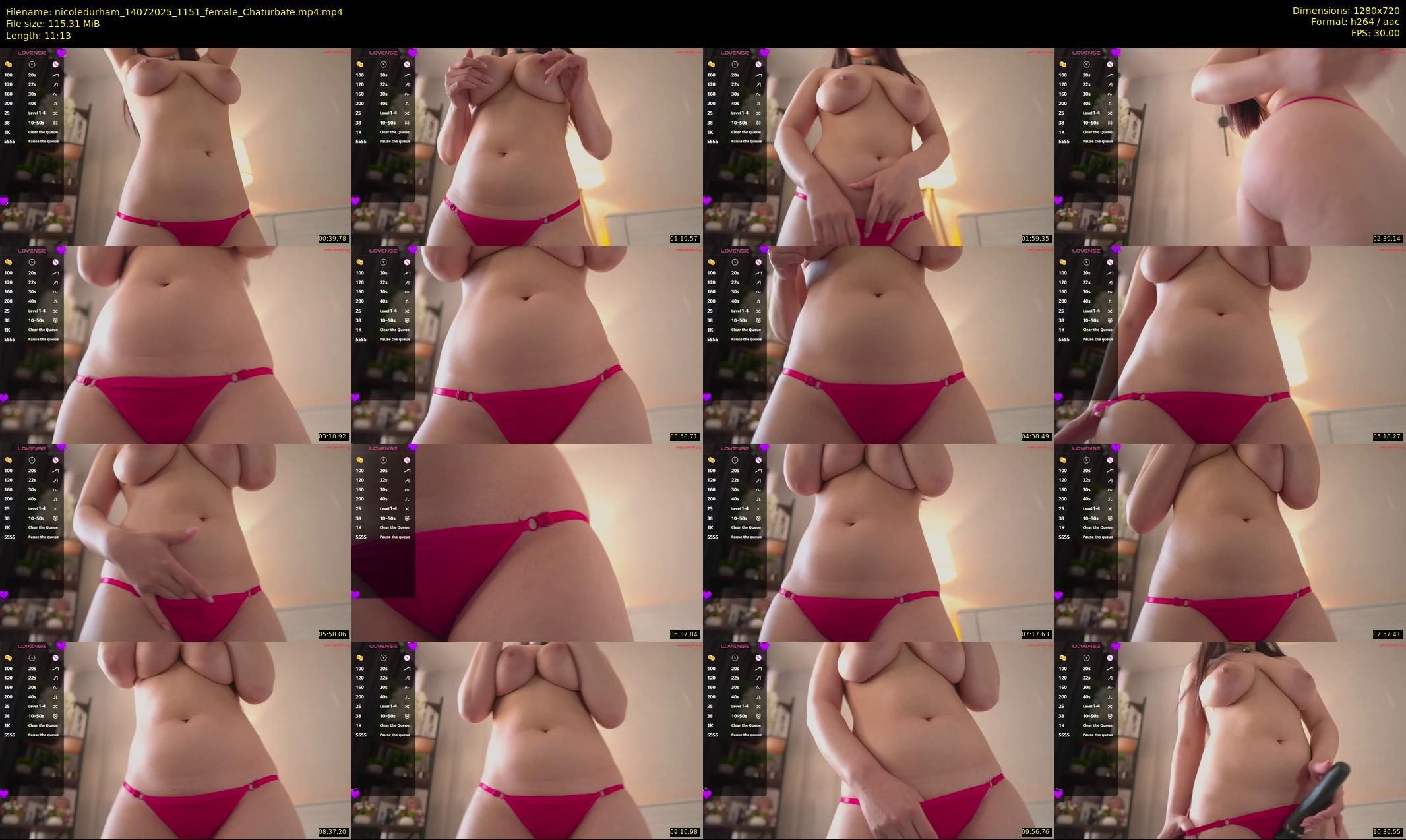 nicoledurham — 12 minute Chaturbate female cam show recording, 720p, Jul 14, 2025