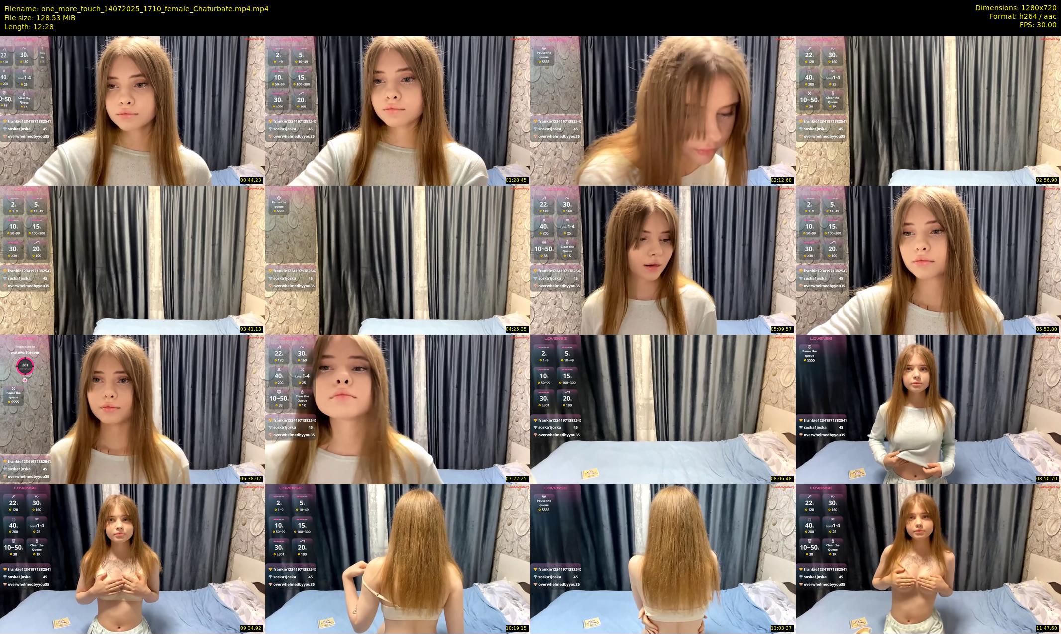 one_more_touch — 13 minute Chaturbate female cam show recording, 720p, Jul 14, 2025