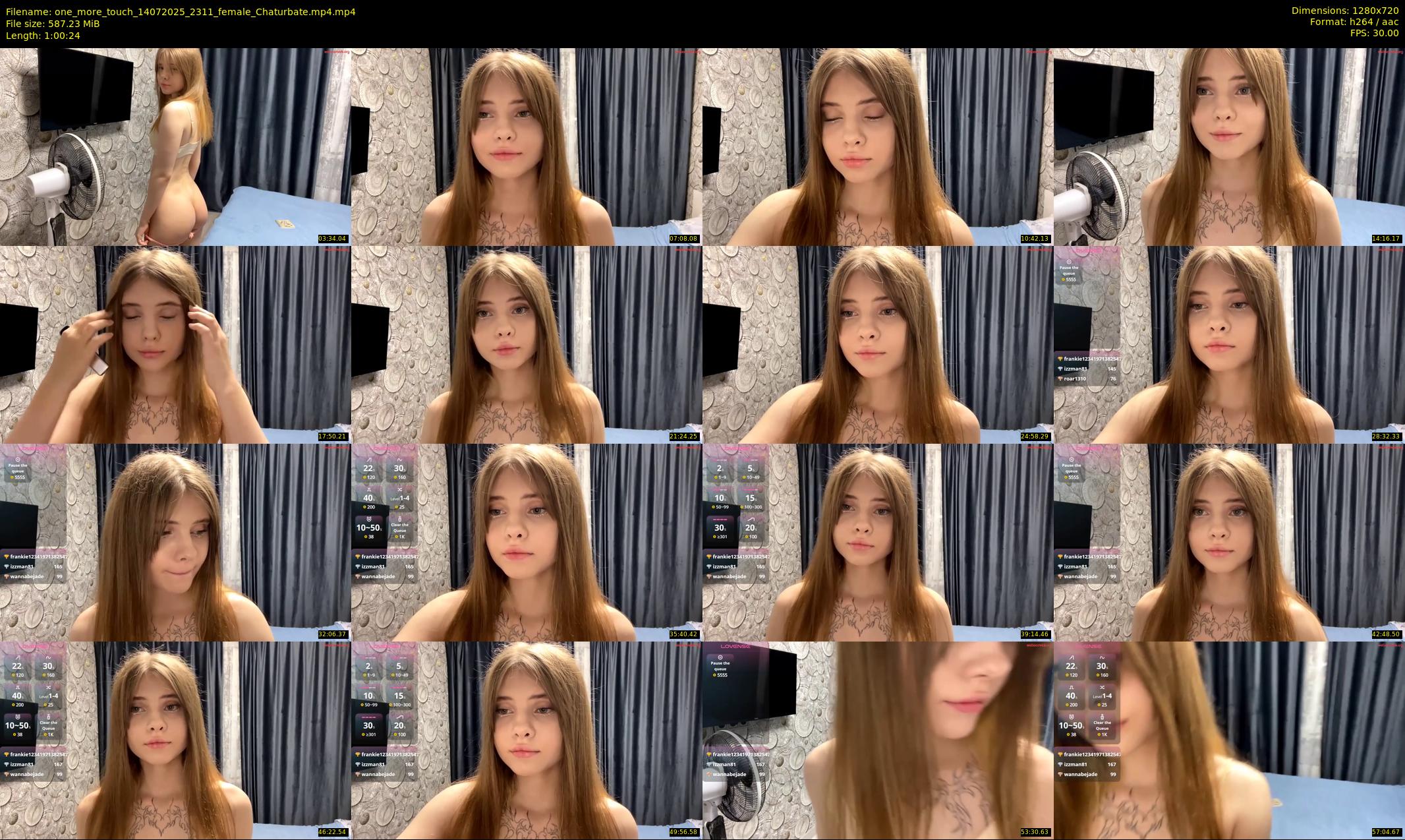 one_more_touch — 61 minute Chaturbate female cam show recording, 720p, Jul 14, 2025
