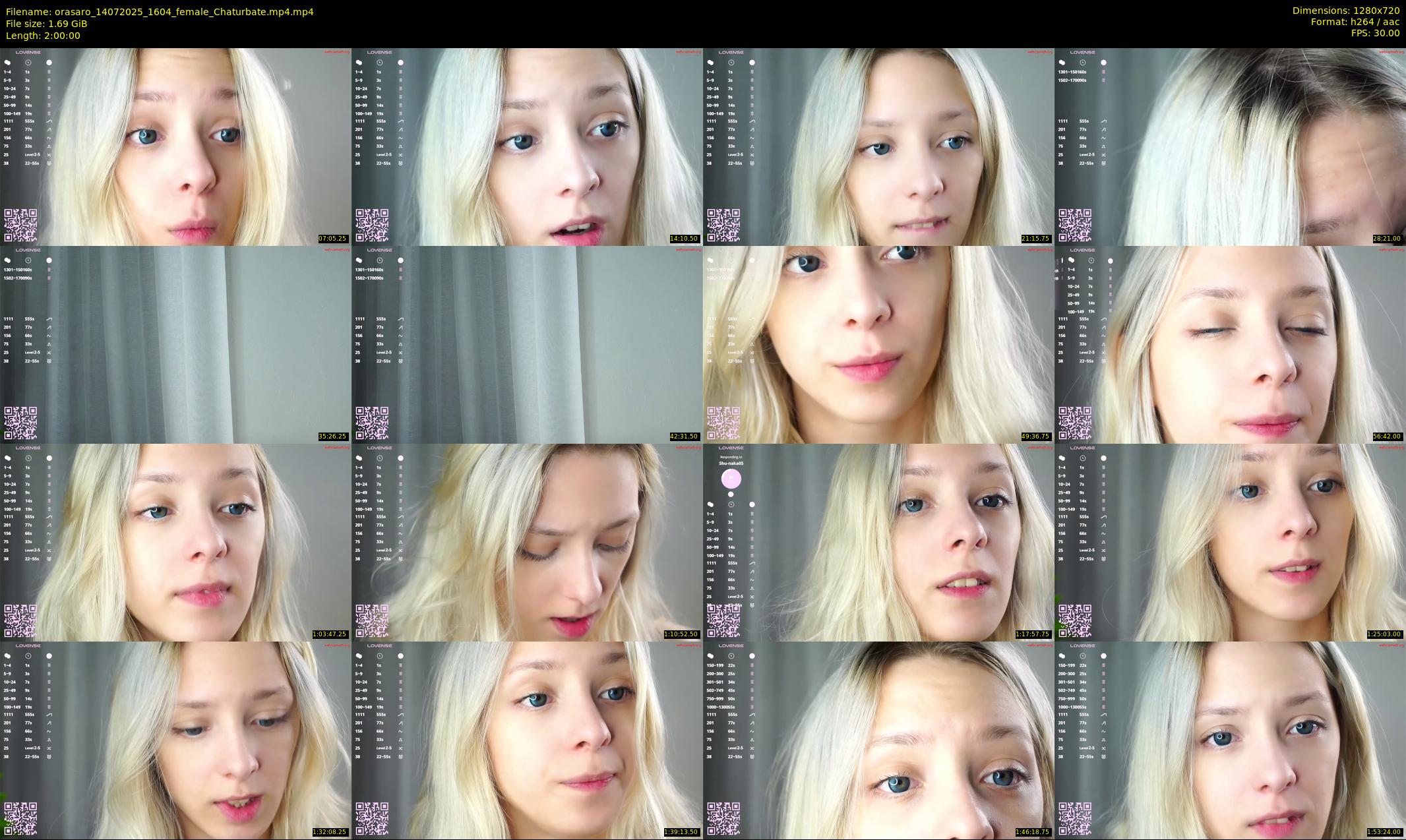 orasaro — 120 minute Chaturbate female cam show recording, 720p, Jul 14, 2025