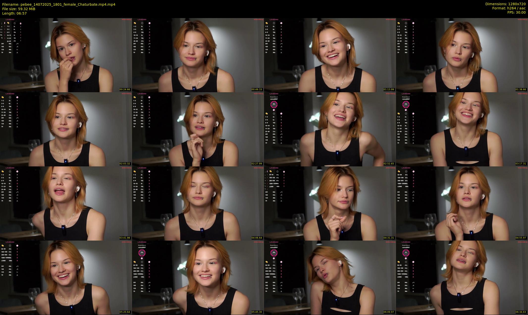 pebee — 7 minute Chaturbate female cam show recording, 720p, Jul 14, 2025
