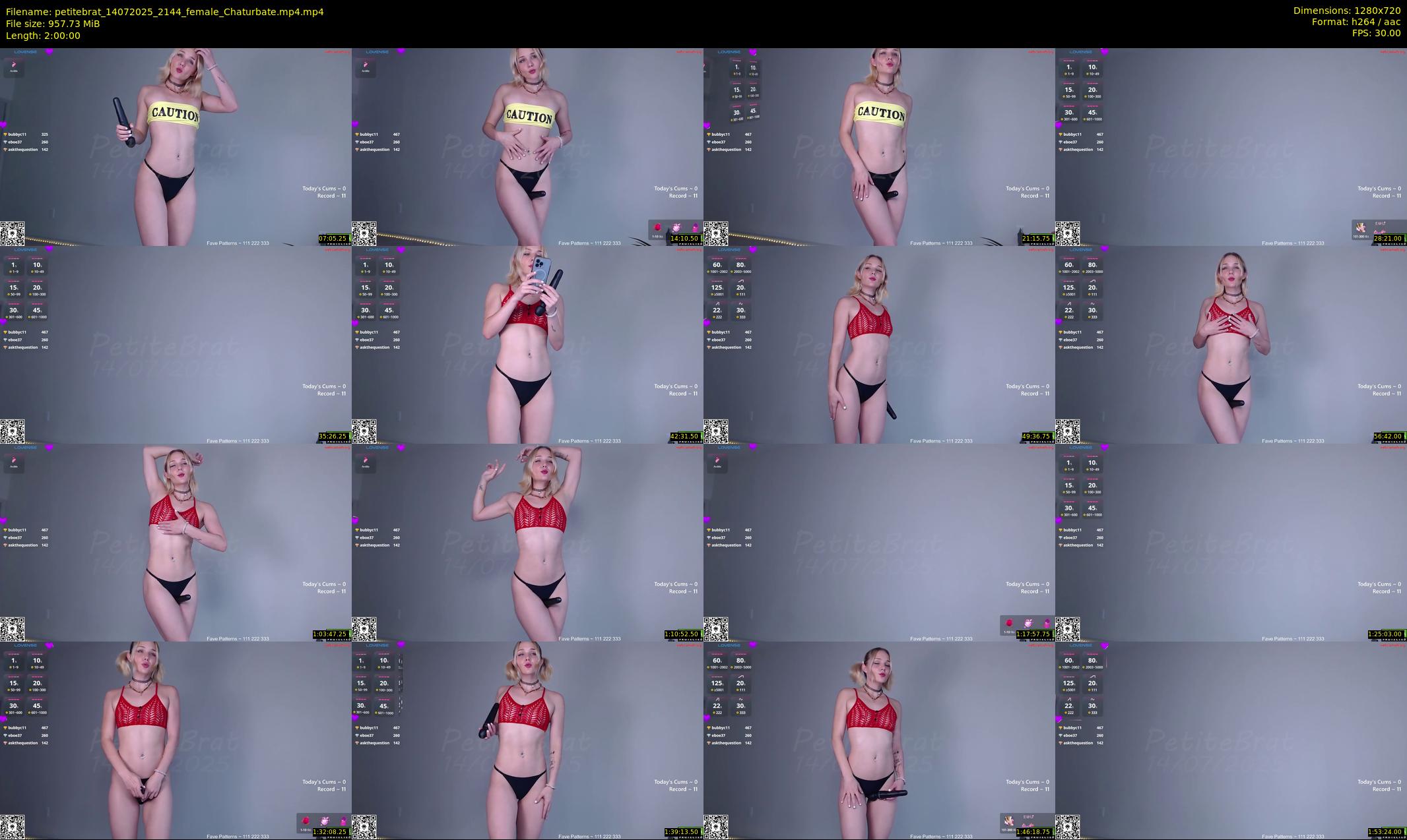 petitebrat — 120 minute Chaturbate female cam show recording, 720p, Jul 14, 2025