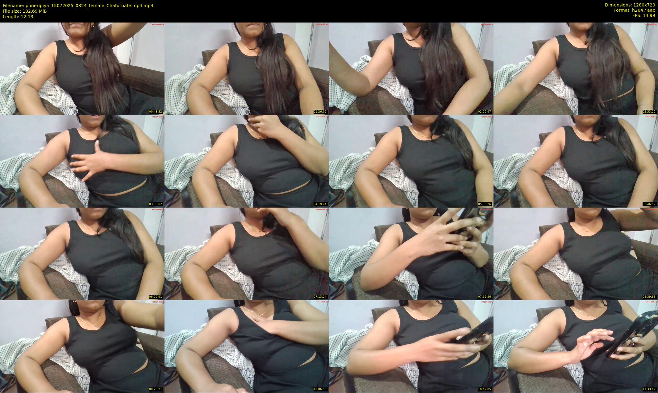 puneripiya — 13 minute Chaturbate female cam show recording, 720p, Jul 15, 2025