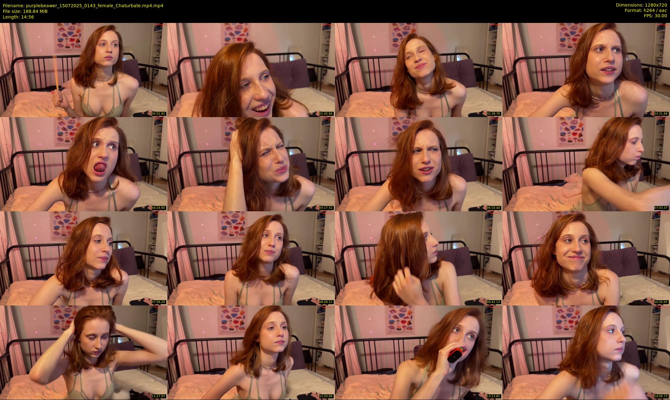 purplebeawer — 15 minute Chaturbate female cam show recording, 720p, Jul 15, 2025