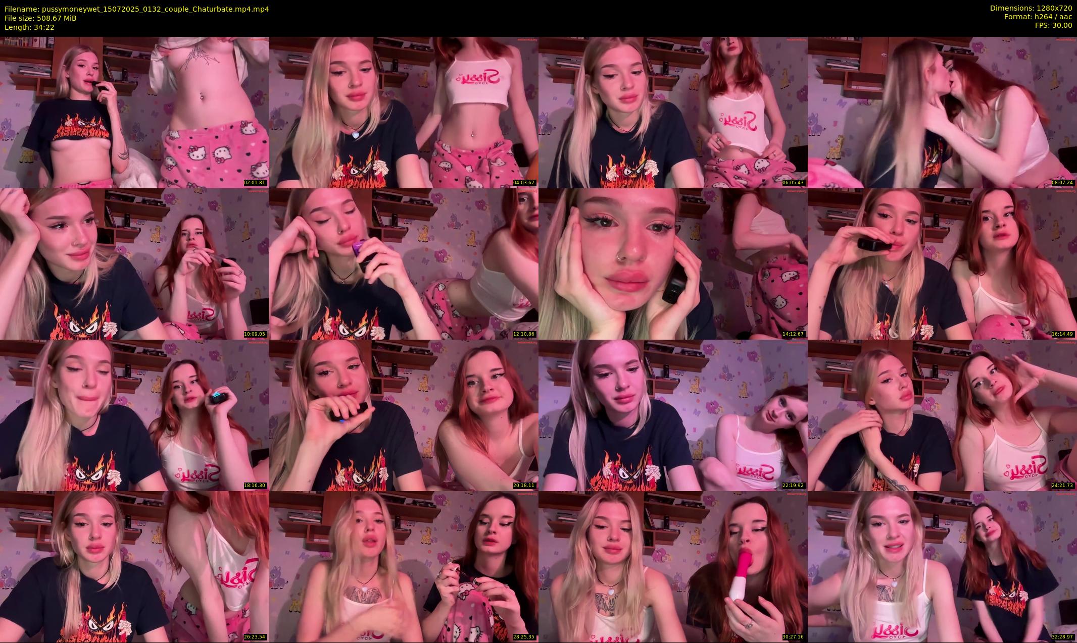 pussymoneywet — 35 minute Chaturbate couple cam show recording, 720p, Jul 15, 2025