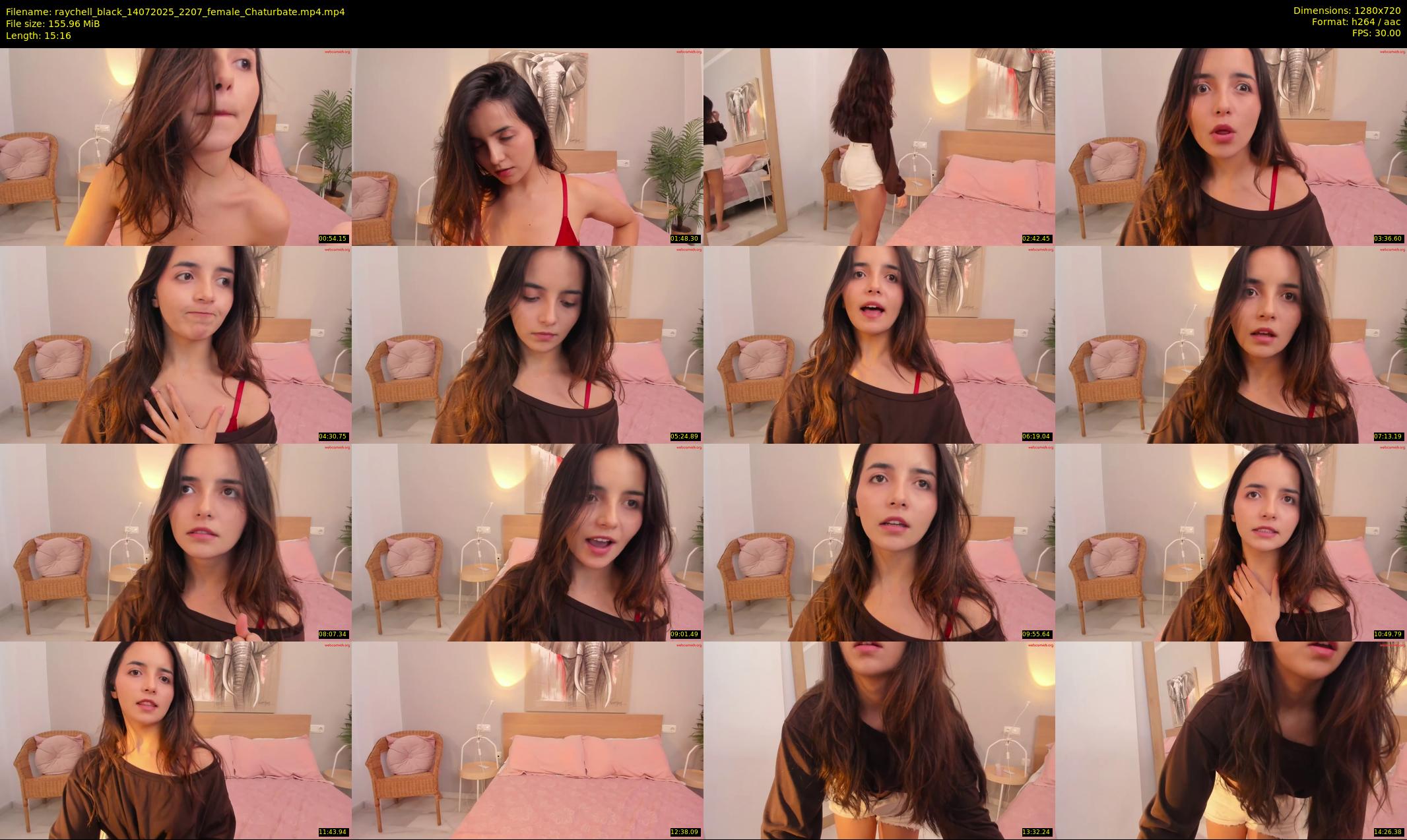 raychell_black — 16 minute Chaturbate female cam show recording, 720p, Jul 14, 2025