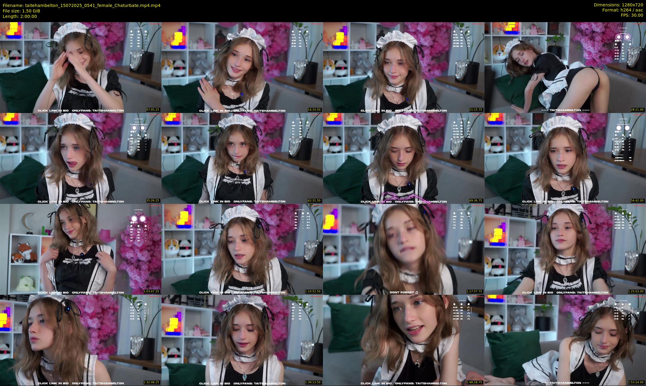 taitehambelton — 120 minute Chaturbate female cam show recording, 720p, Jul 15, 2025