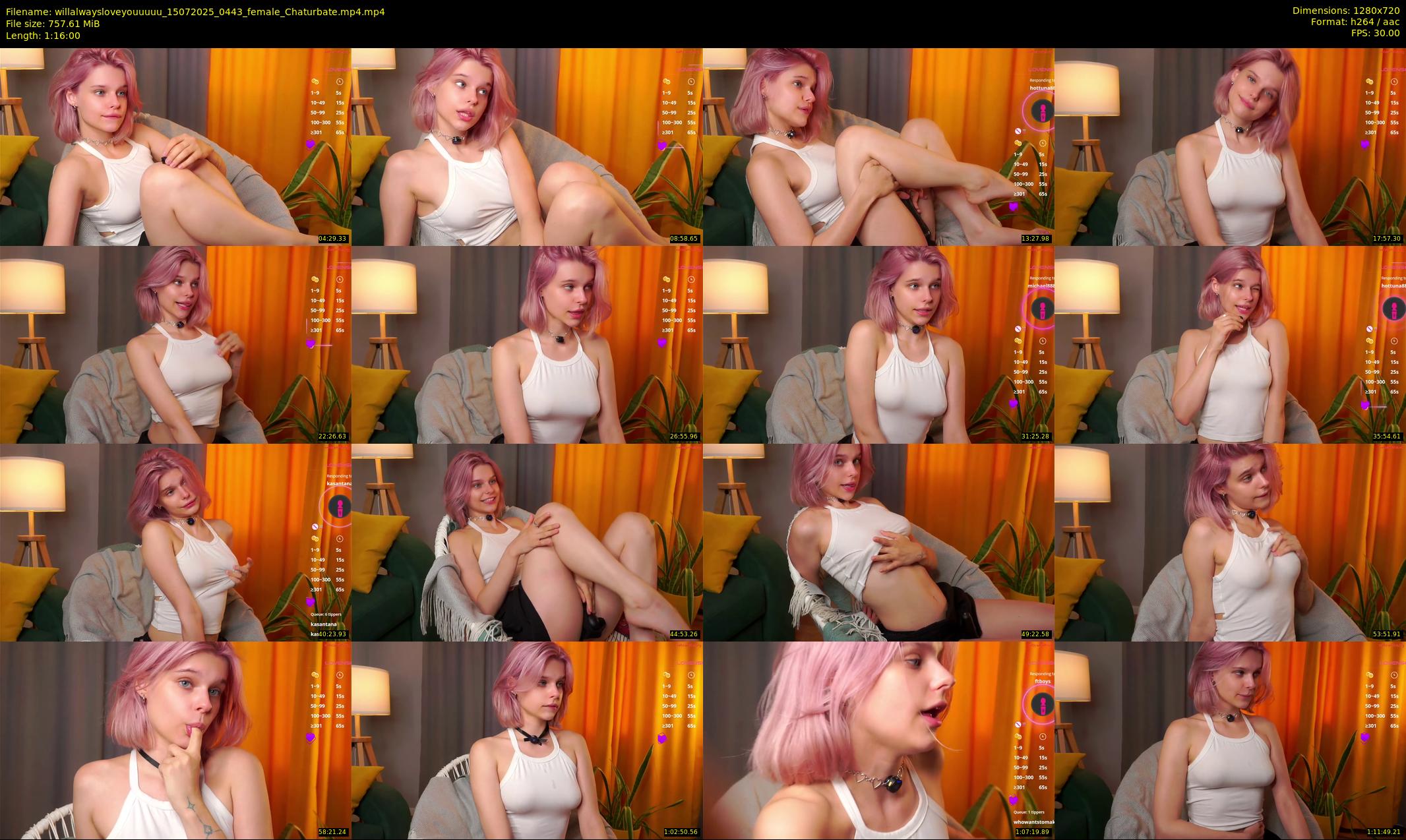 willalwaysloveyouuuuu — 76 minute Chaturbate female cam show recording, 720p, Jul 15, 2025