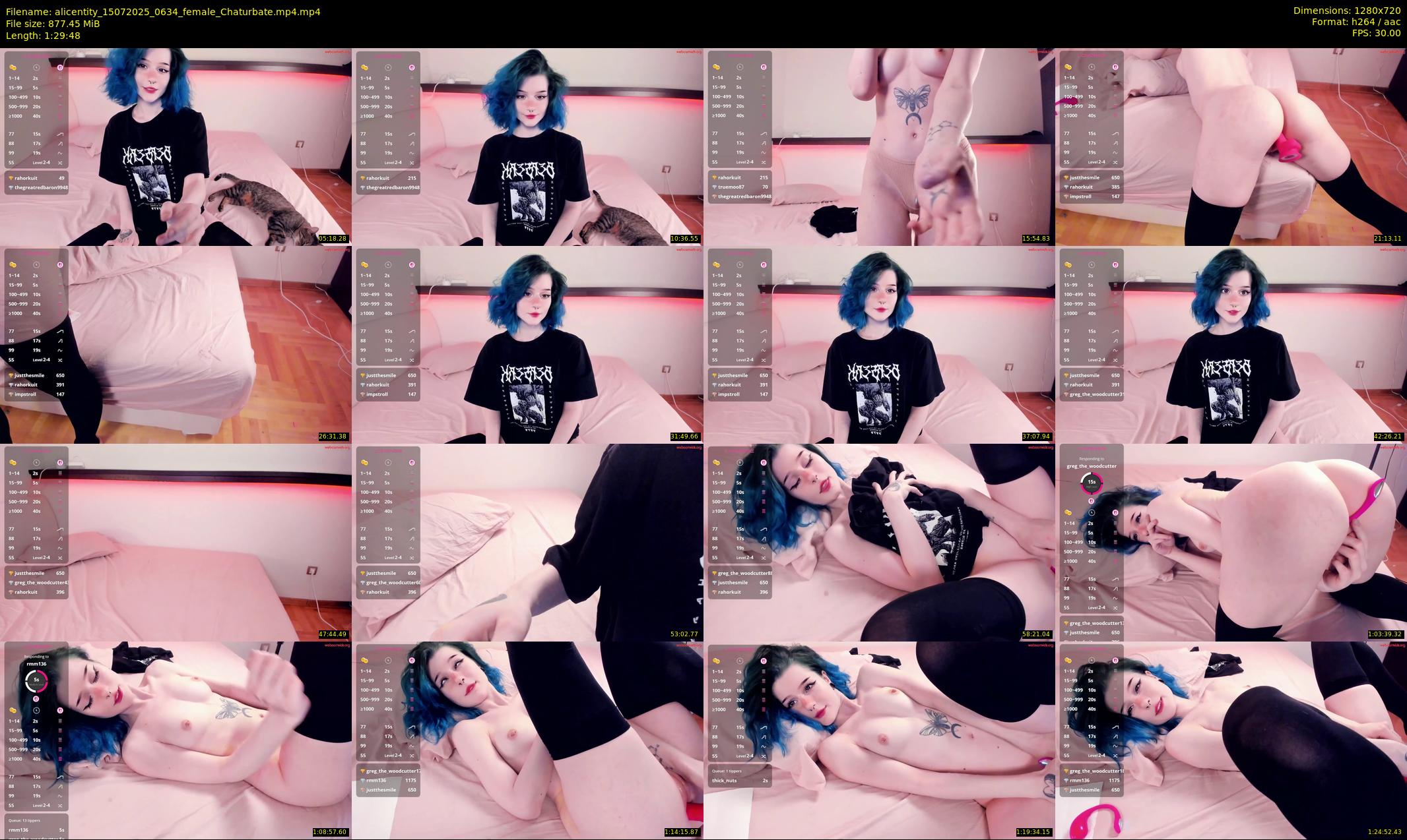 alicentity — 90 minute Chaturbate female cam show recording, 720p, Jul 15, 2025