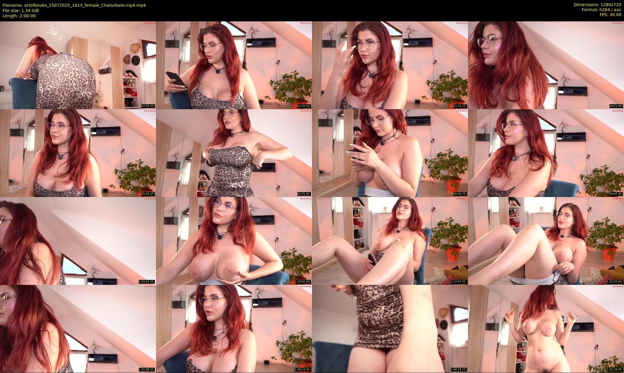 artofboobs — 120 minute Chaturbate female cam show recording, 720p, Jul 15, 2025