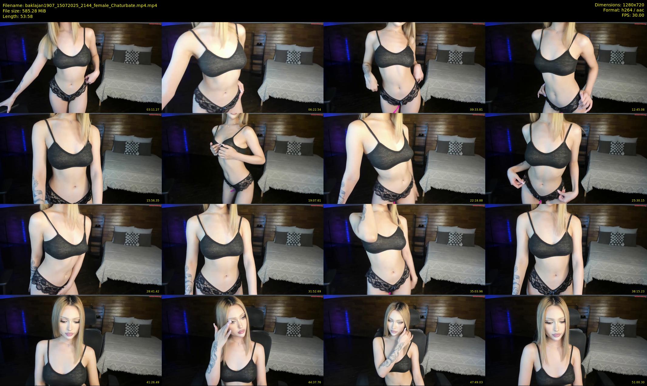 baklajan1907 — 54 minute Chaturbate female cam show recording, 720p, Jul 15, 2025