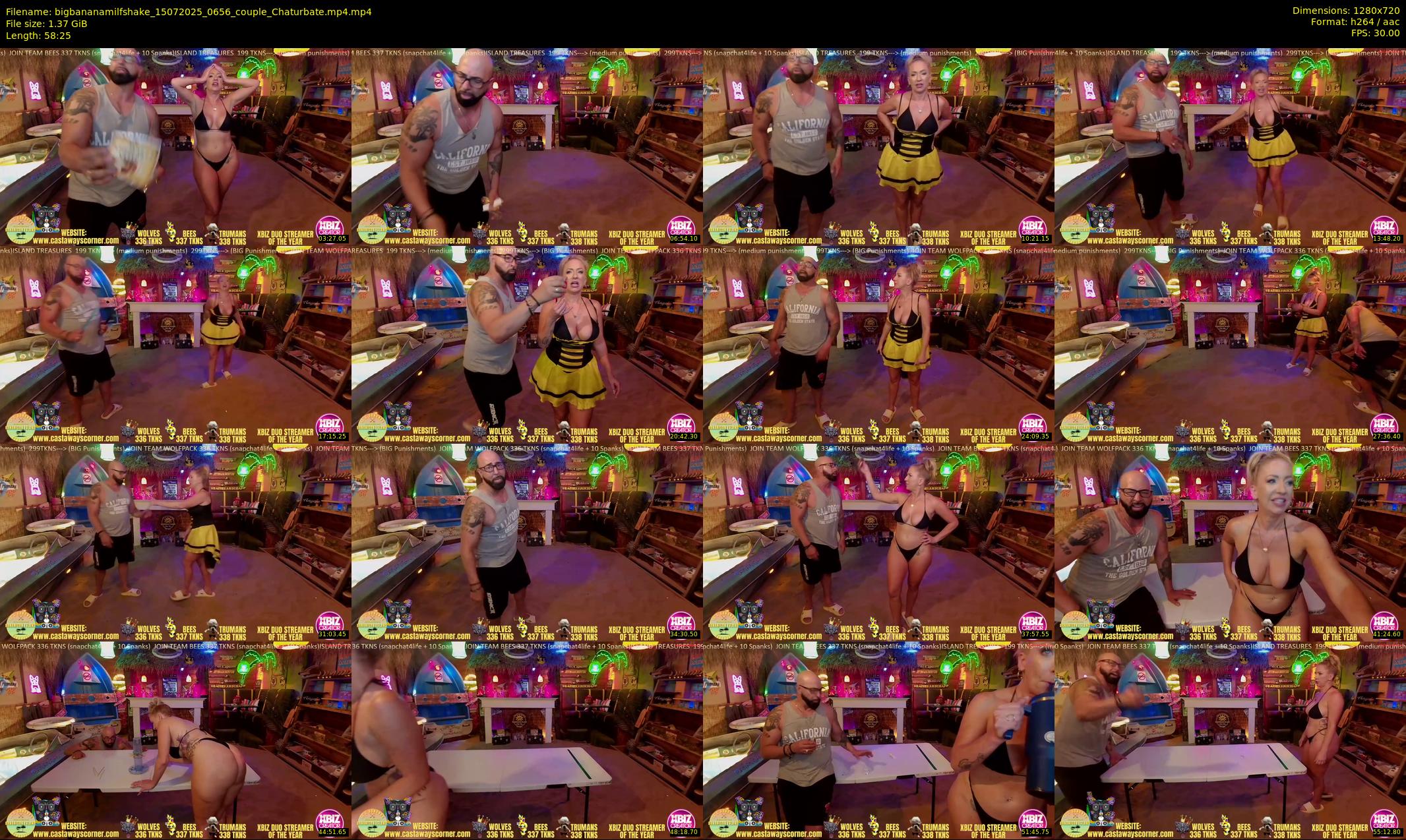 bigbananamilfshake — 59 minute Chaturbate couple cam show recording, 720p, Jul 15, 2025
