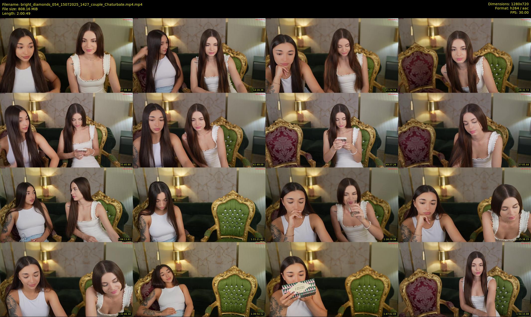 bright_diamonds_054 — 121 minute Chaturbate couple cam show recording, 720p, Jul 15, 2025