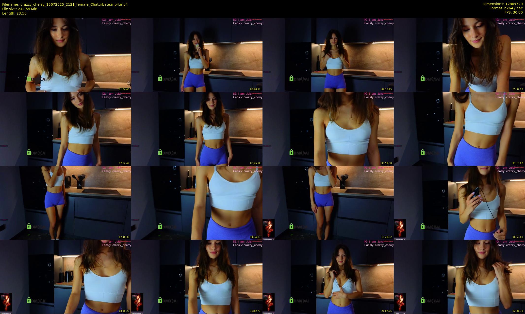 crazzy_cherry — 24 minute Chaturbate female cam show recording, 720p, Jul 15, 2025