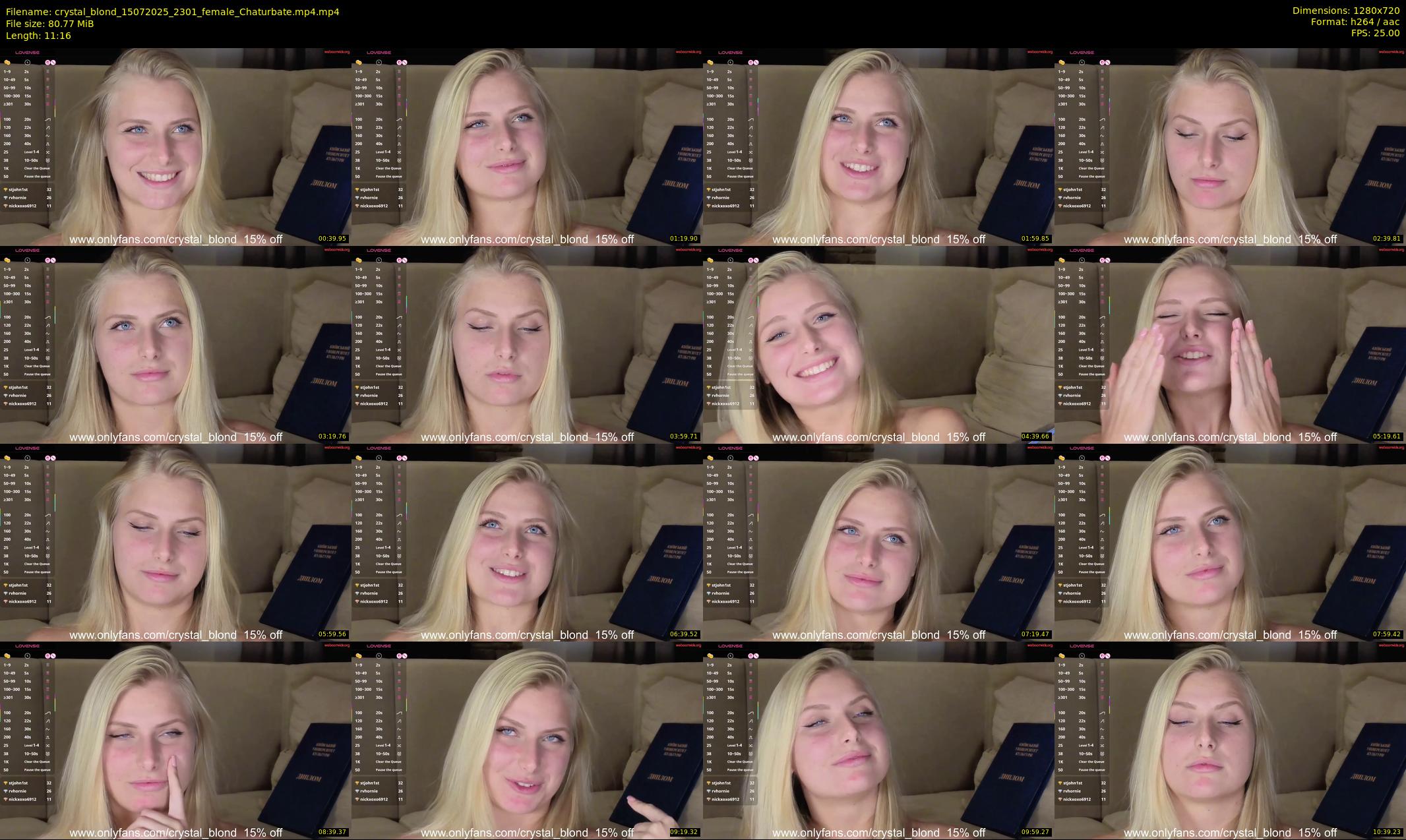 crystal_blond — 12 minute Chaturbate female cam show recording, 720p, Jul 15, 2025