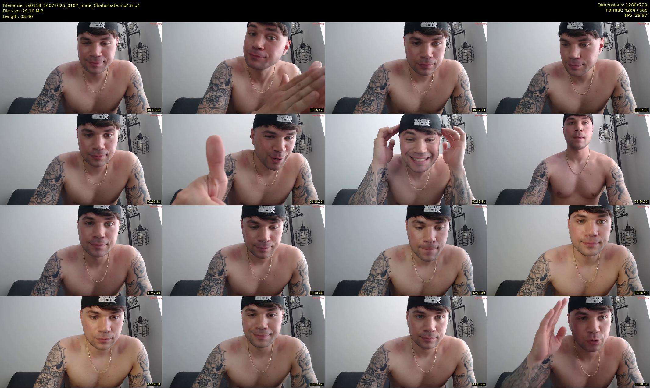 cv0118 — 4 minute Chaturbate male cam show recording, 720p, Jul 16, 2025
