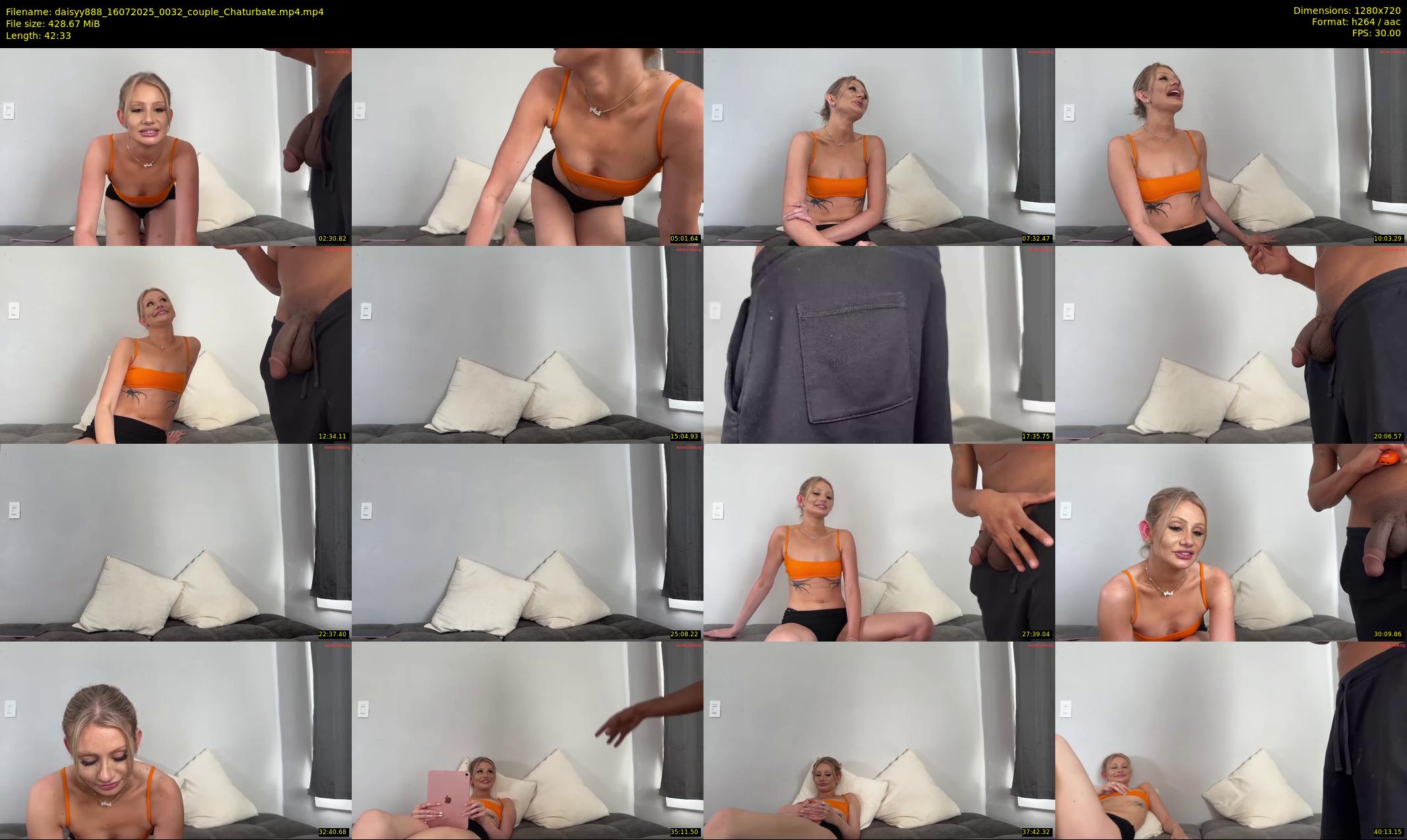 daisyy888 — 43 minute Chaturbate couple cam show recording, 720p, Jul 16, 2025