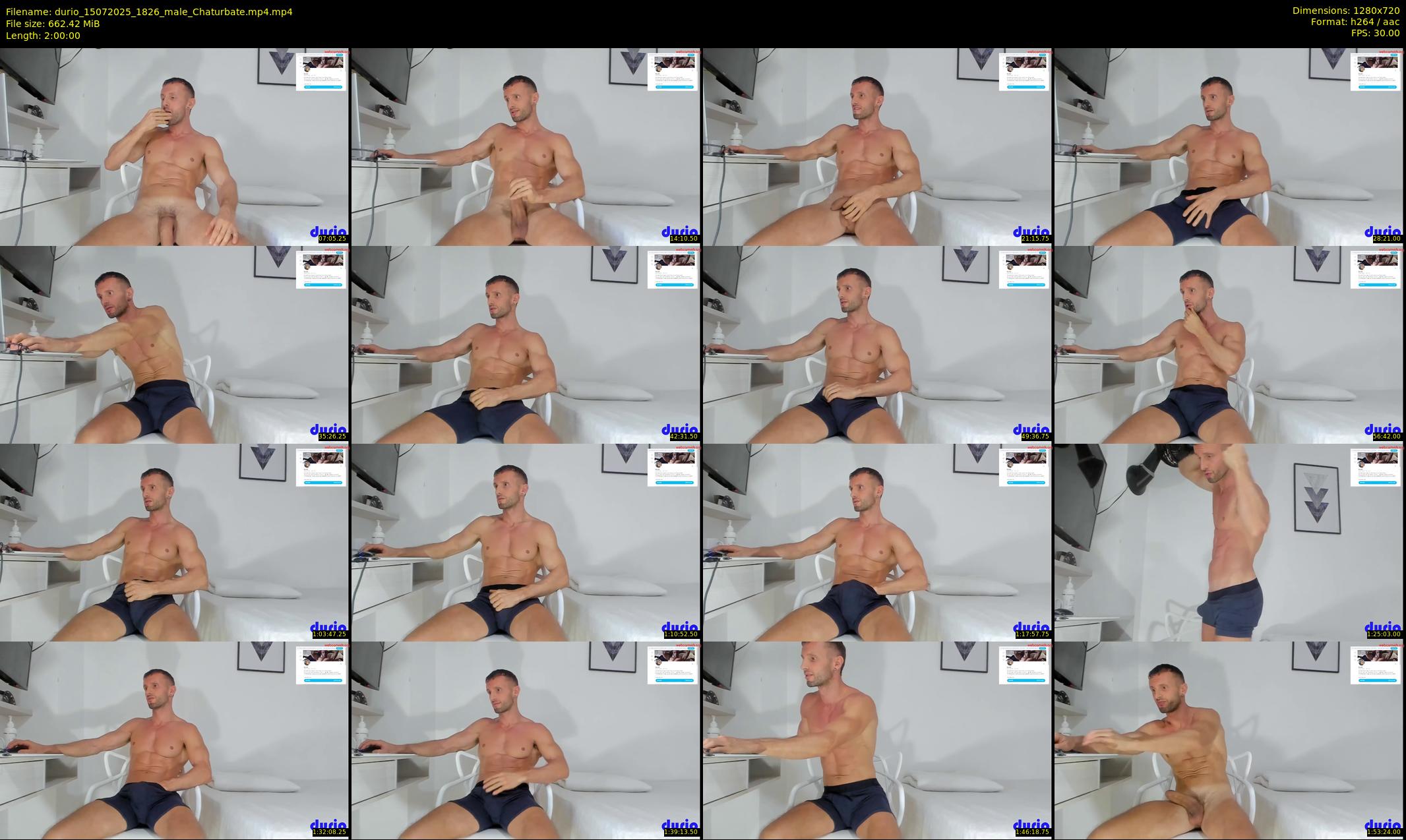 durio — 120 minute Chaturbate male cam show recording, 720p, Jul 15, 2025