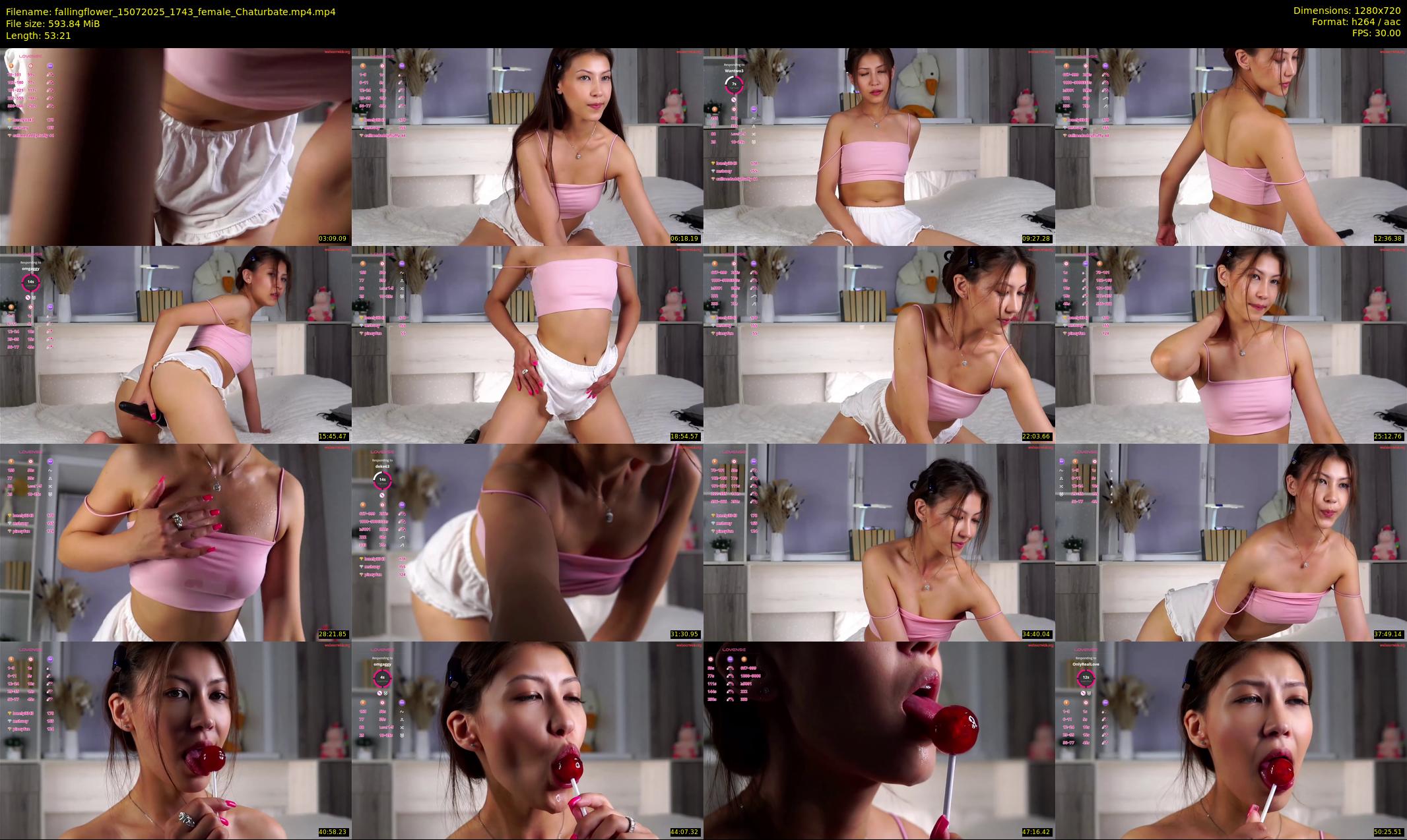 fallingflower — 54 minute Chaturbate female cam show recording, 720p, Jul 15, 2025