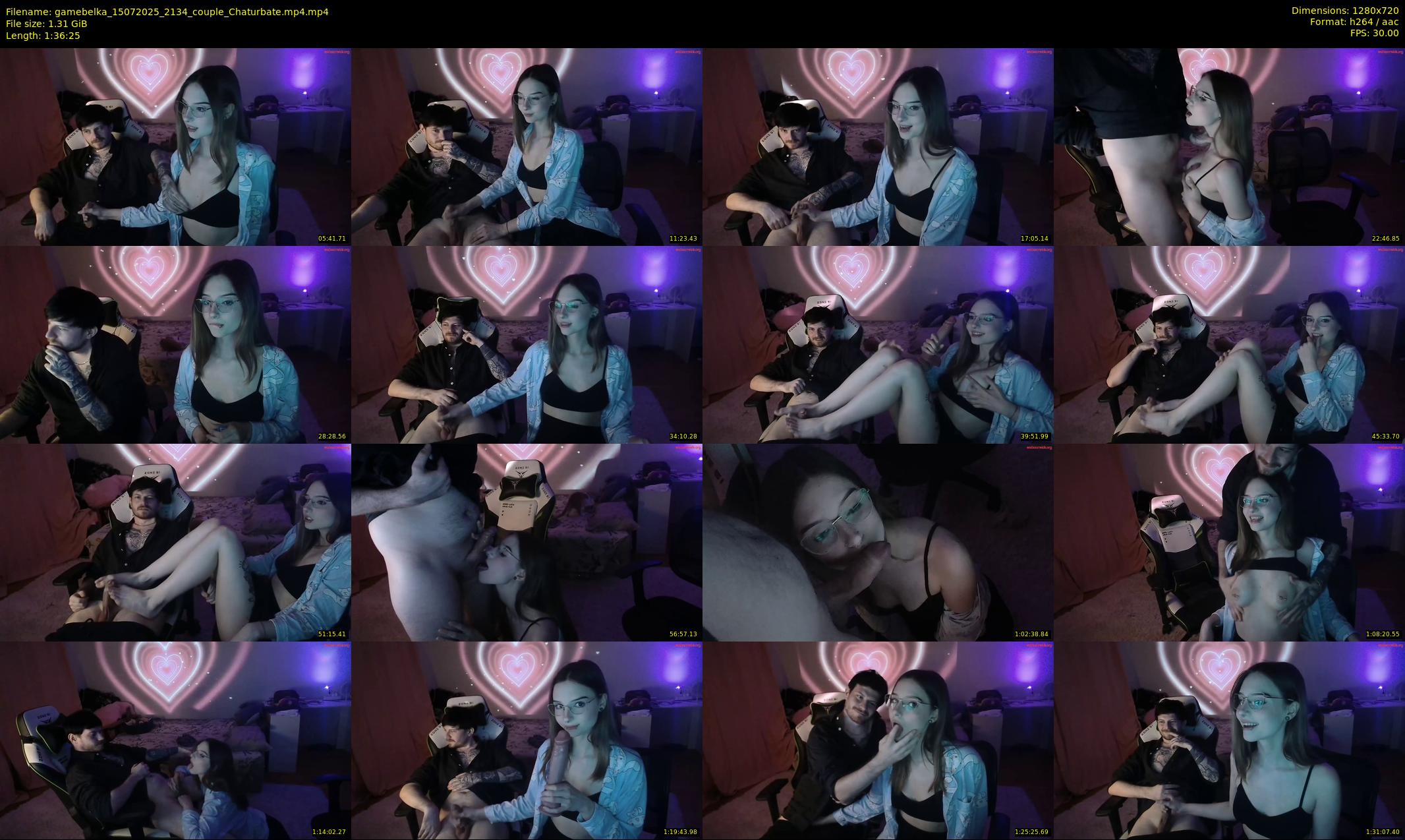 gamebelka — 97 minute Chaturbate couple cam show recording, 720p, Jul 15, 2025