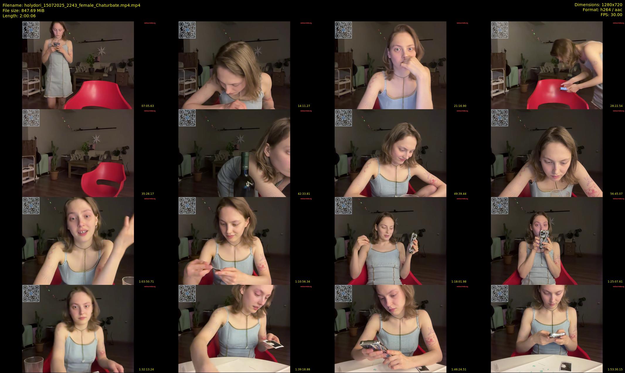 holydori — 121 minute Chaturbate female cam show recording, 720p, Jul 15, 2025