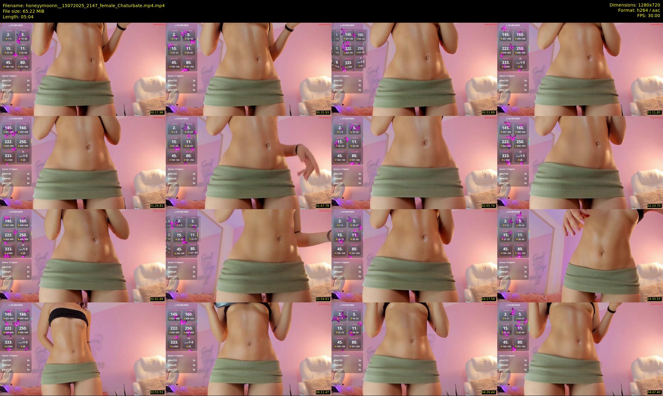 honeyymoonn_ — 6 minute Chaturbate female cam show recording, 720p, Jul 15, 2025