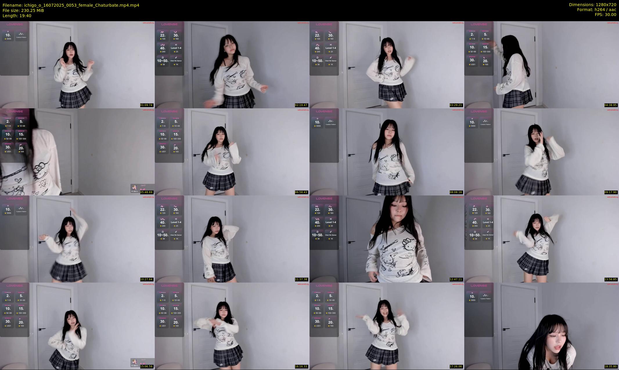 ichigo_o — 20 minute Chaturbate female cam show recording, 720p, Jul 16, 2025