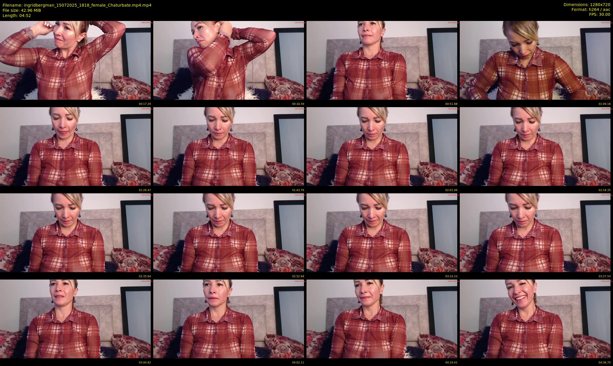 ingridbergman — 5 minute Chaturbate female cam show recording, 720p, Jul 15, 2025