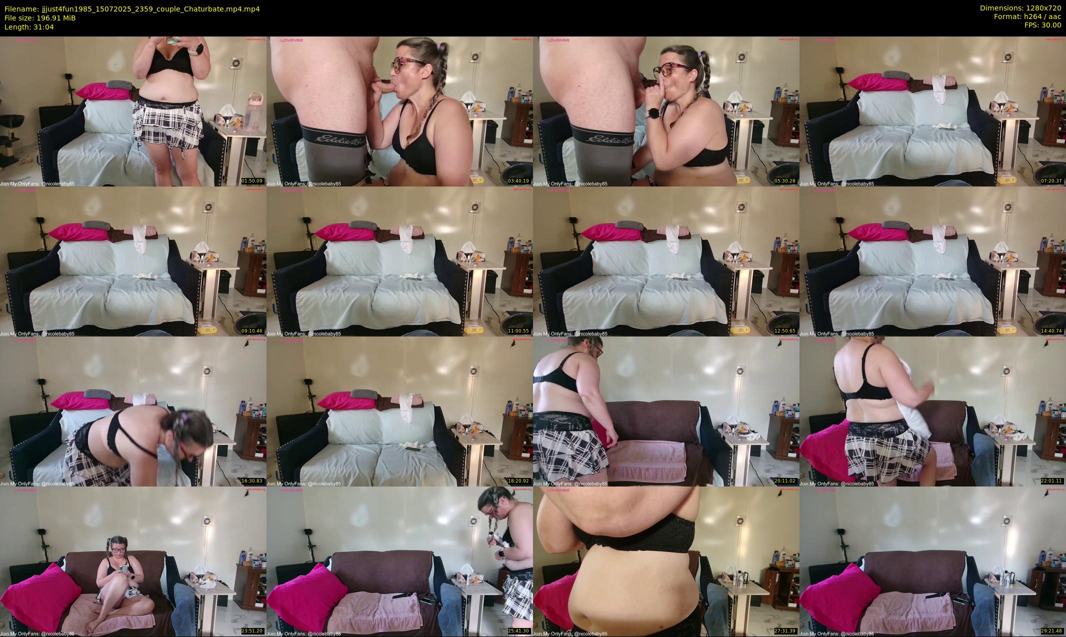 jjjust4fun1985 — 32 minute Chaturbate couple cam show recording, 720p, Jul 15, 2025