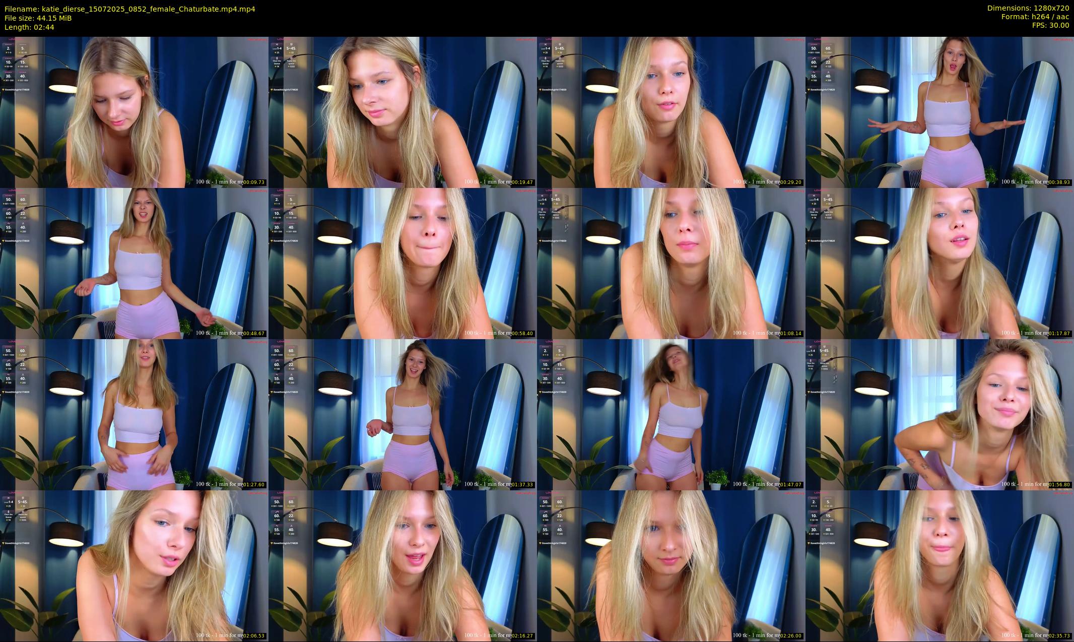 katie_dierse — 3 minute Chaturbate female cam show recording, 720p, Jul 15, 2025