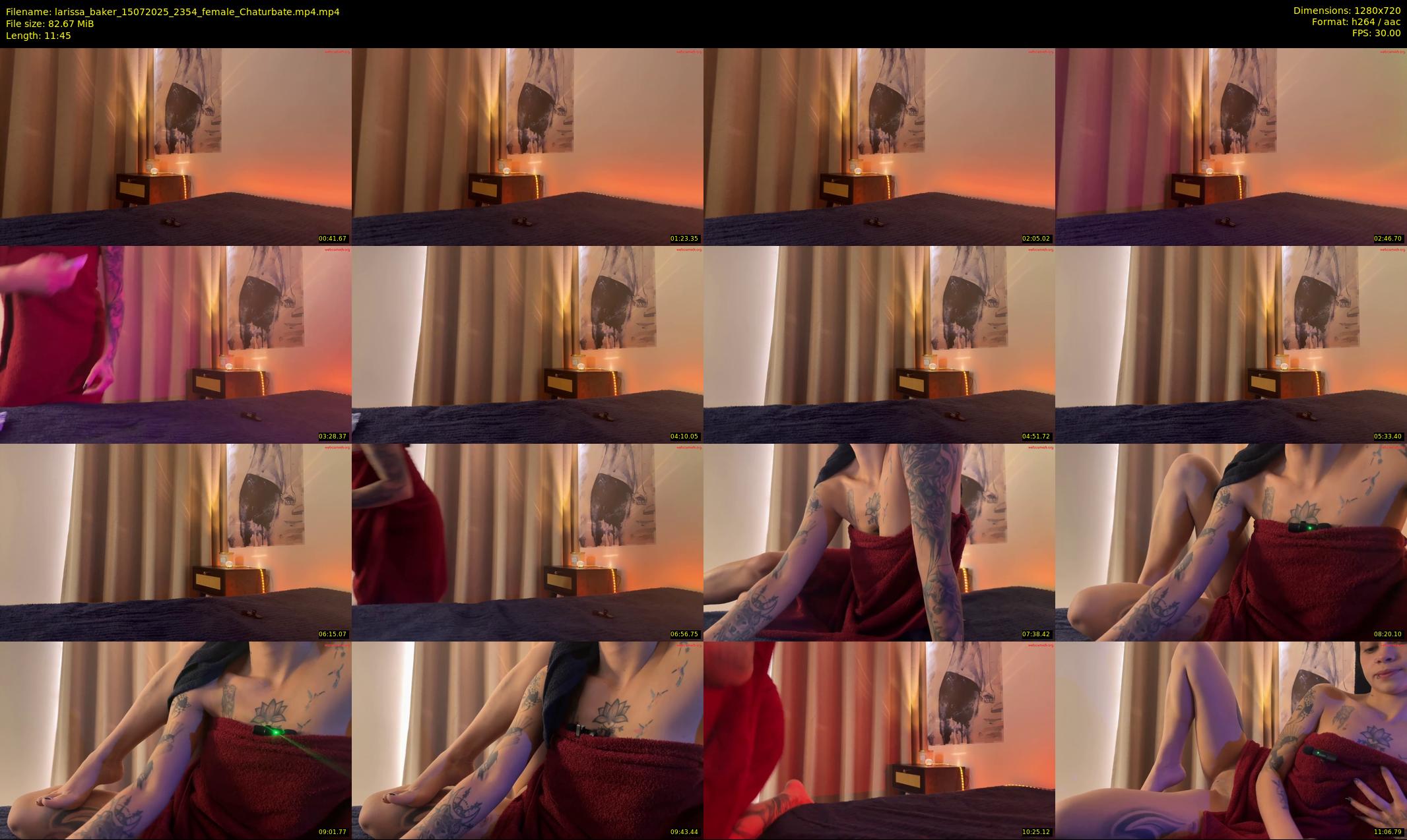 larissa_baker — 12 minute Chaturbate female cam show recording, 720p, Jul 15, 2025