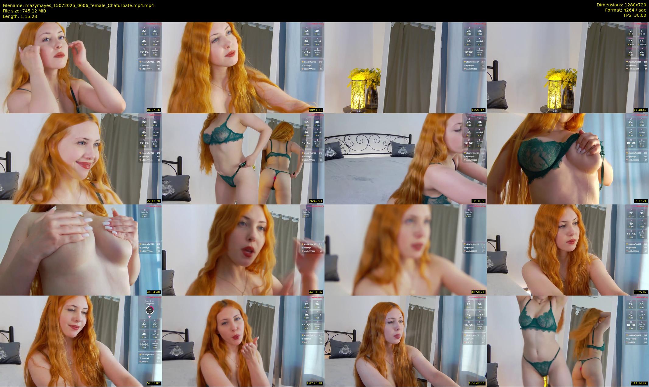 mazymayes — 76 minute Chaturbate female cam show recording, 720p, Jul 15, 2025