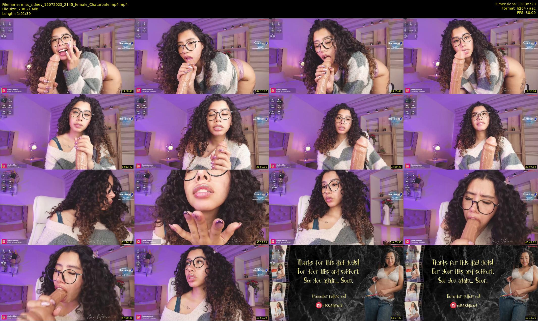 miss_sidney — 62 minute Chaturbate female cam show recording, 720p, Jul 15, 2025