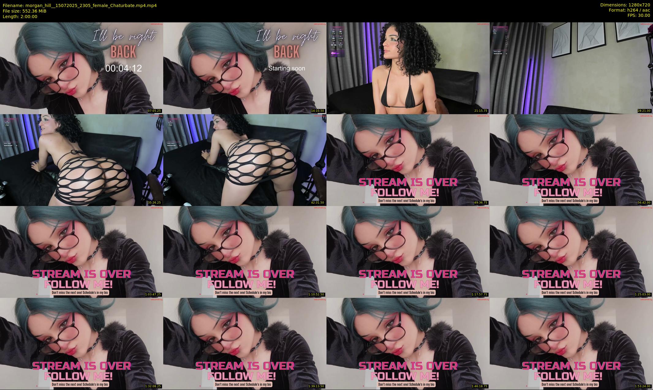 morgan_hill_ — 120 minute Chaturbate female cam show recording, 720p, Jul 15, 2025