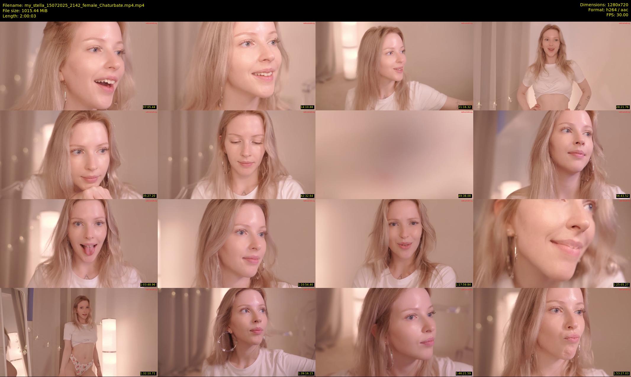 my_stella — 121 minute Chaturbate female cam show recording, 720p, Jul 15, 2025
