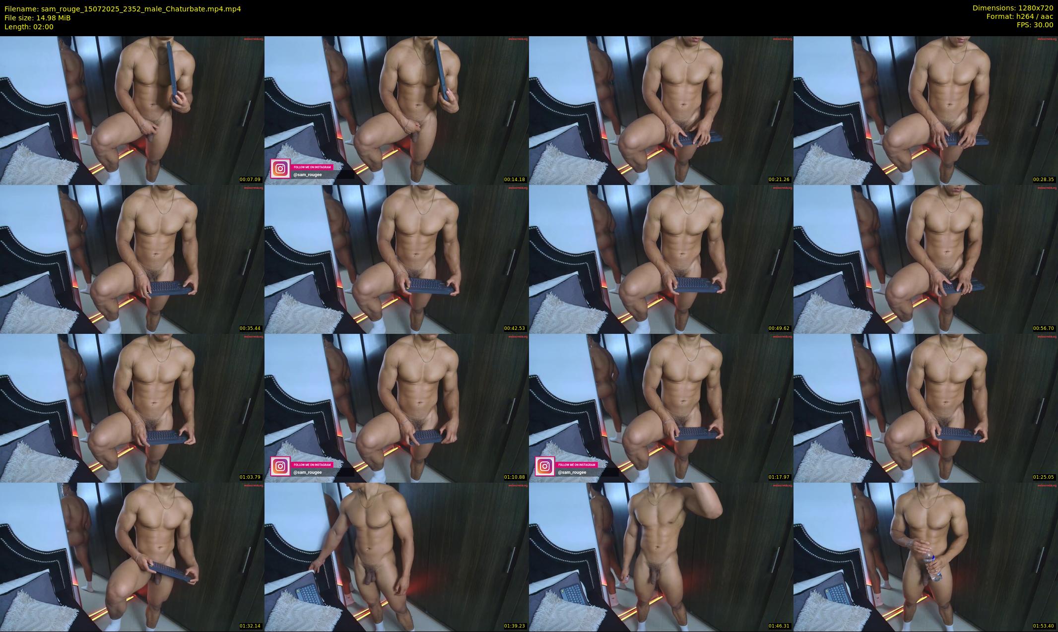 sam_rouge — 2 minute Chaturbate male cam show recording, 720p, Jul 15, 2025