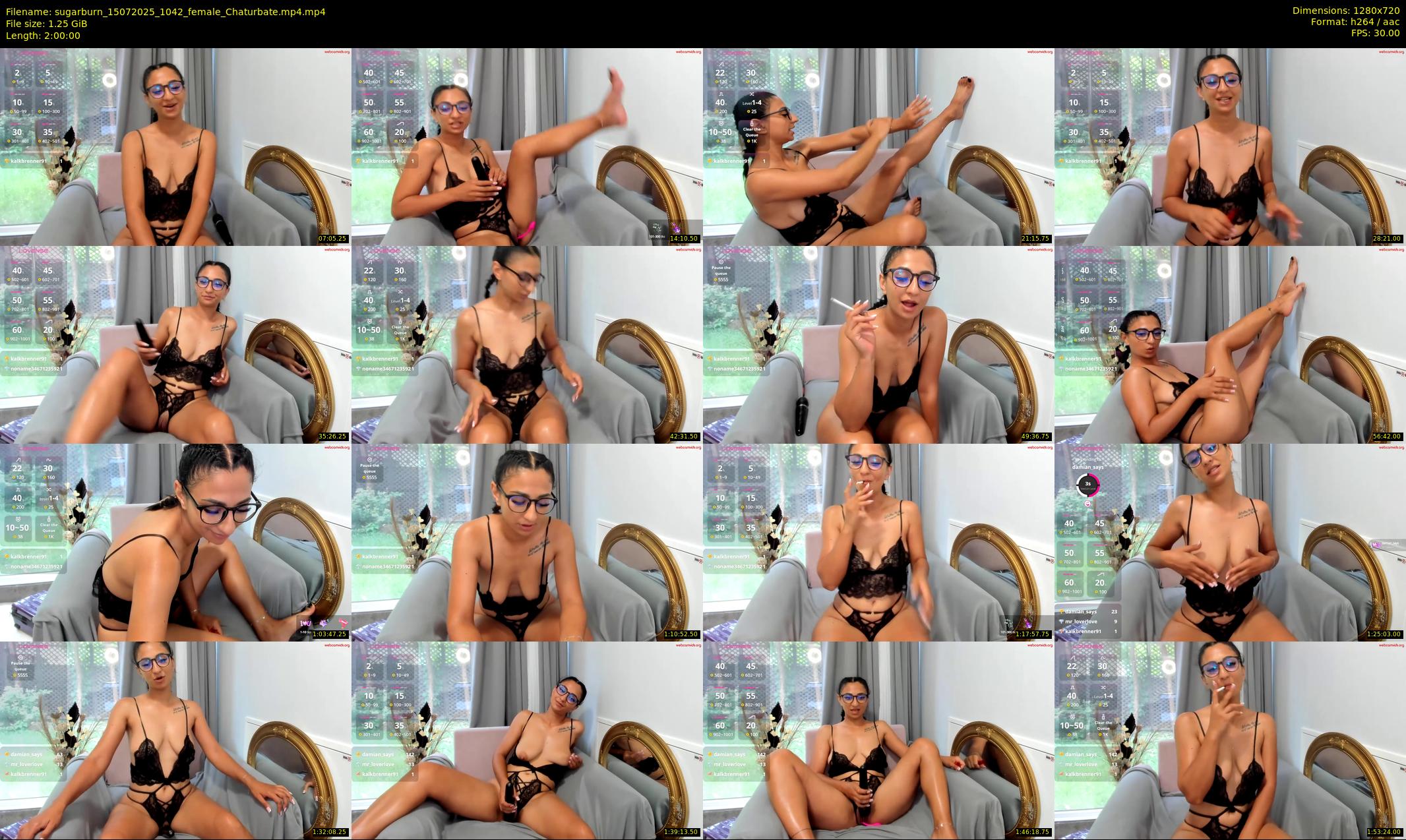 sugarburn — 120 minute Chaturbate female cam show recording, 720p, Jul 15, 2025