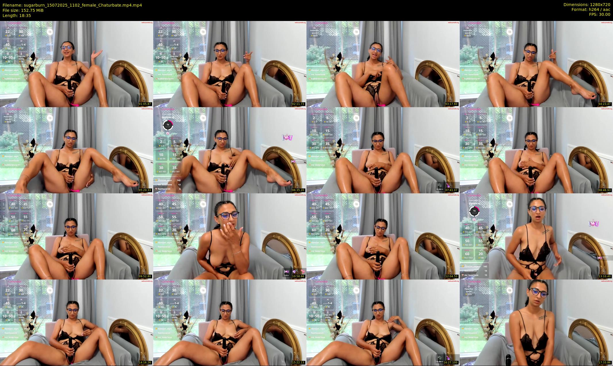 sugarburn — 19 minute Chaturbate female cam show recording, 720p, Jul 15, 2025
